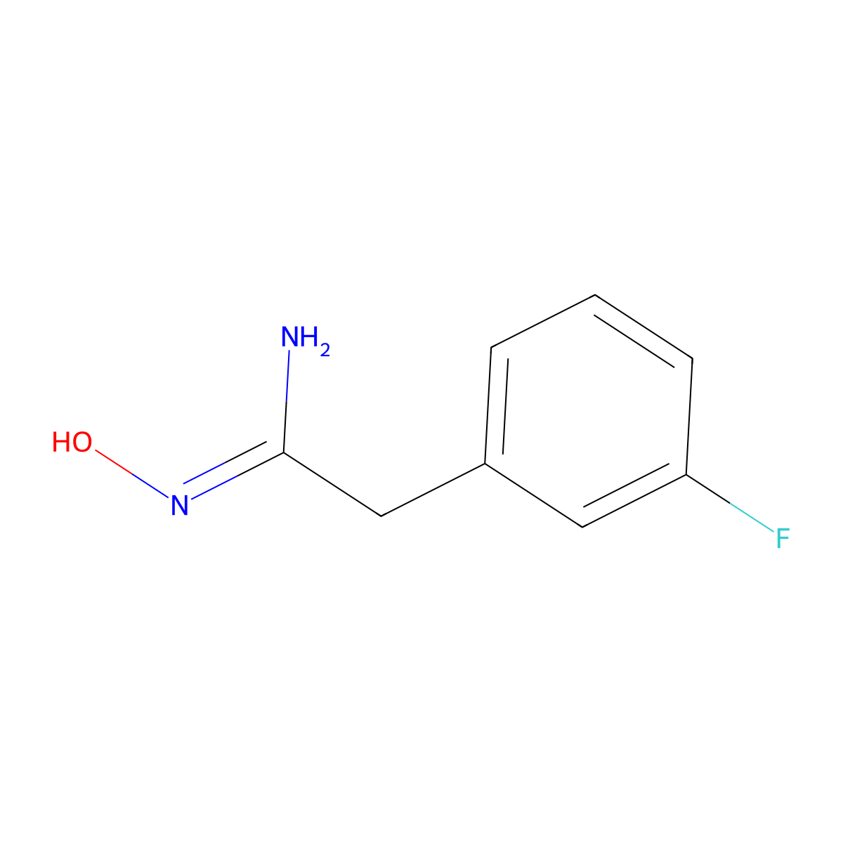 2-(3-fluorophenyl)-N-hydroxyethanimidamide molecular structure, CAS 872362-02-2