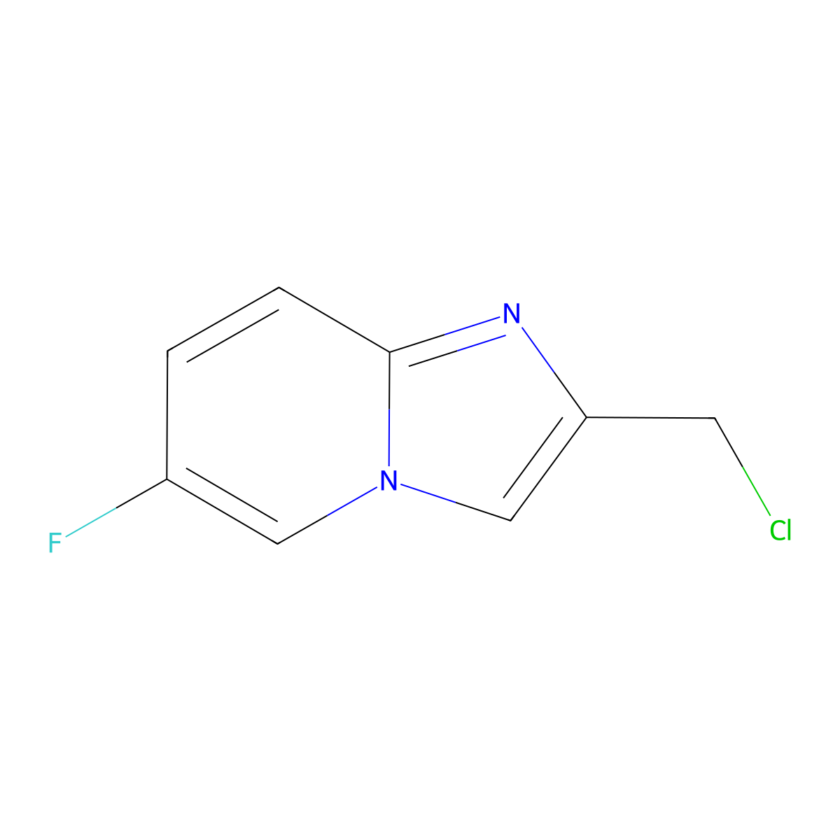 2-(Chloromethyl)-6-fluoroimidazo[1,2-A]pyridine molecular structure, CAS 872363-18-3