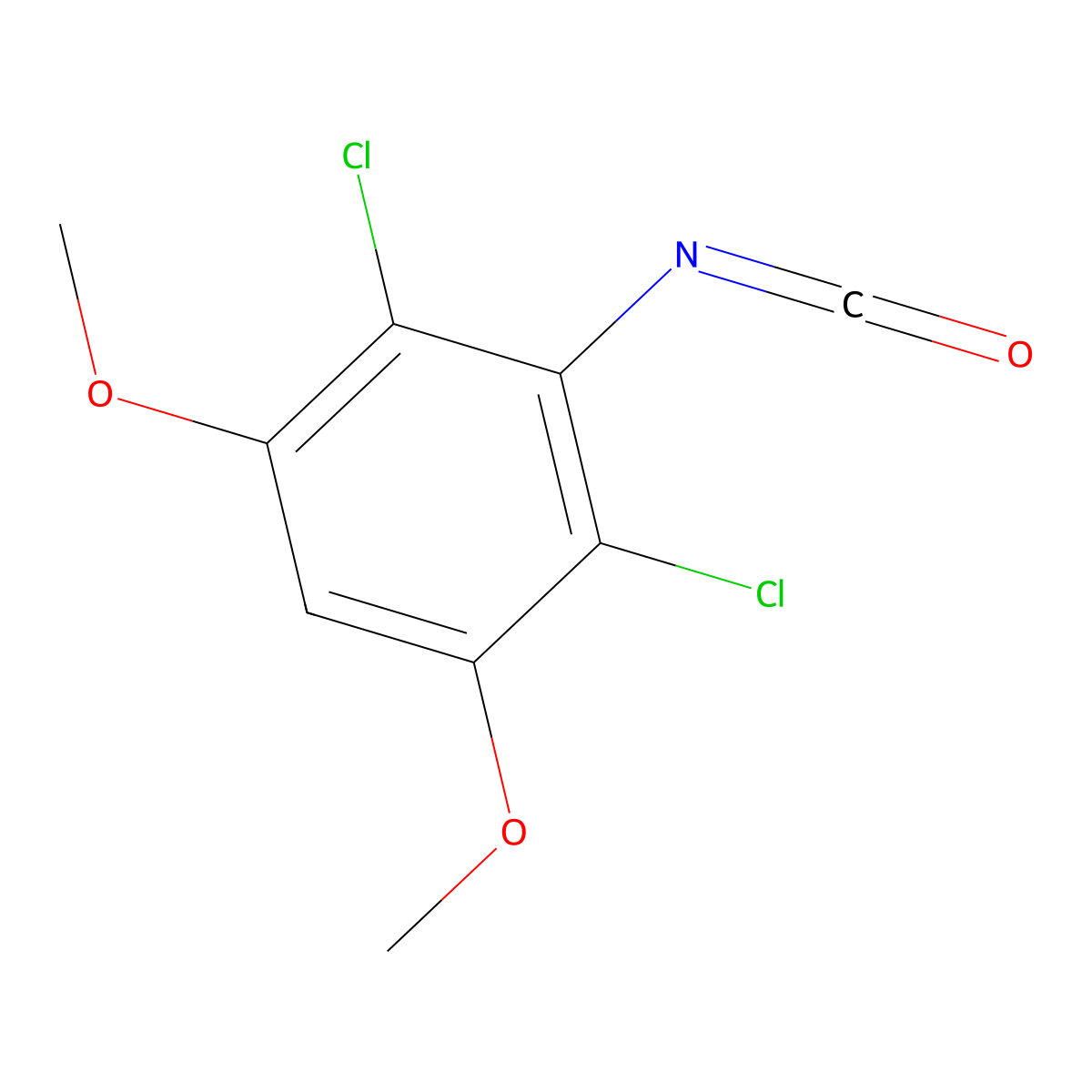 2,6-Dichloro-3,5-dimethoxyphenyl isocyanate molecular structure, CAS 872511-32-5