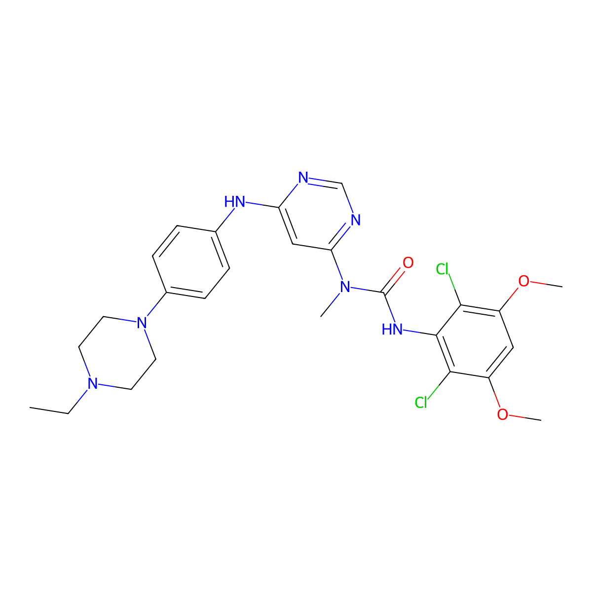Infigratinib molecular structure, CAS 872511-34-7