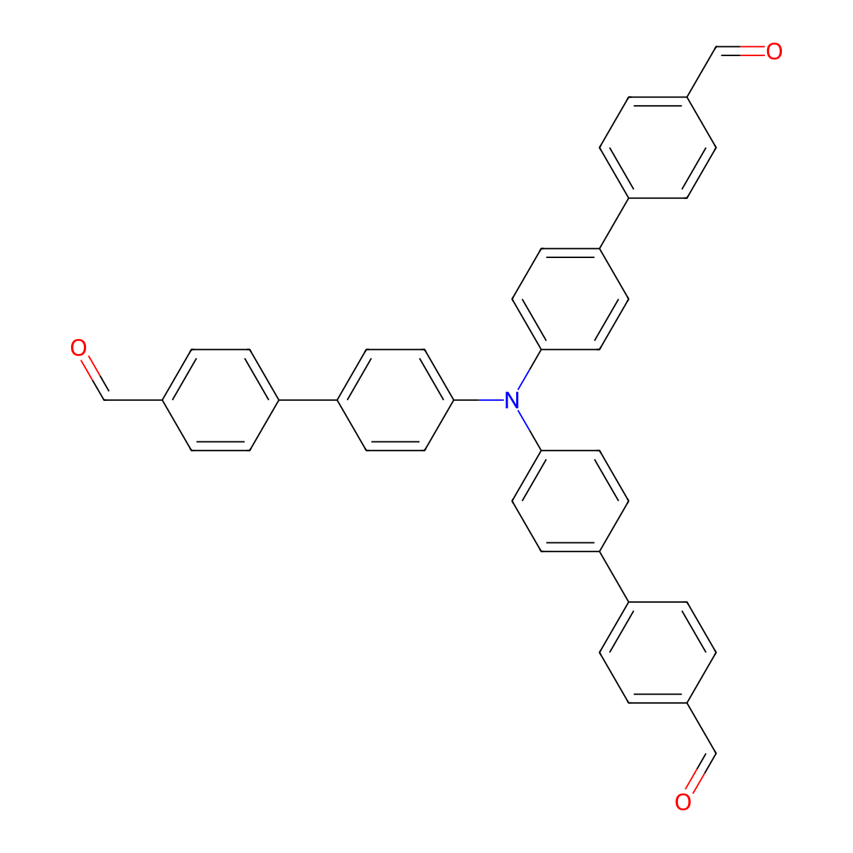 4',4''',4'''''-Nitrilotris(([1,1'-biphenyl]-4-carbaldehyde)) molecular structure, CAS 872689-79-7