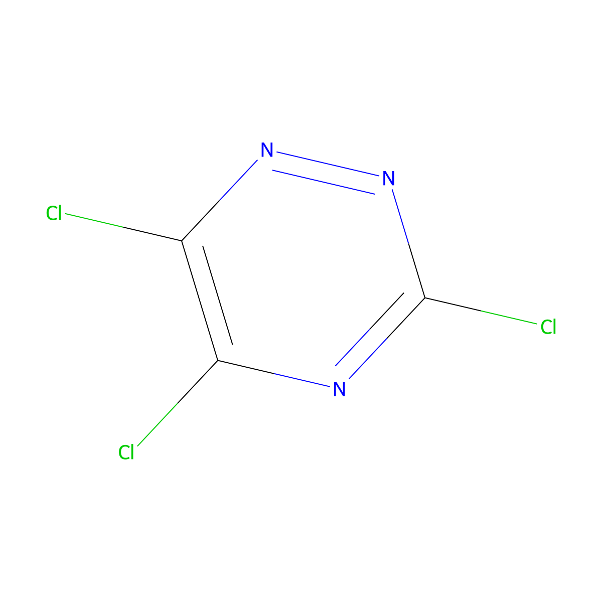 3,5,6-Trichloro-1,2,4-triazine molecular structure, CAS 873-41-6