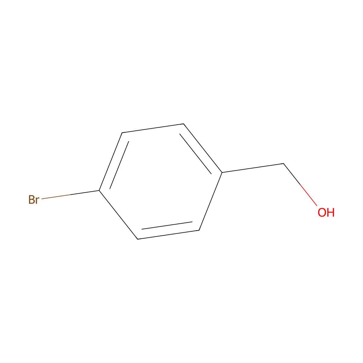 4-Bromobenzyl alcohol molecular structure, CAS 873-75-6
