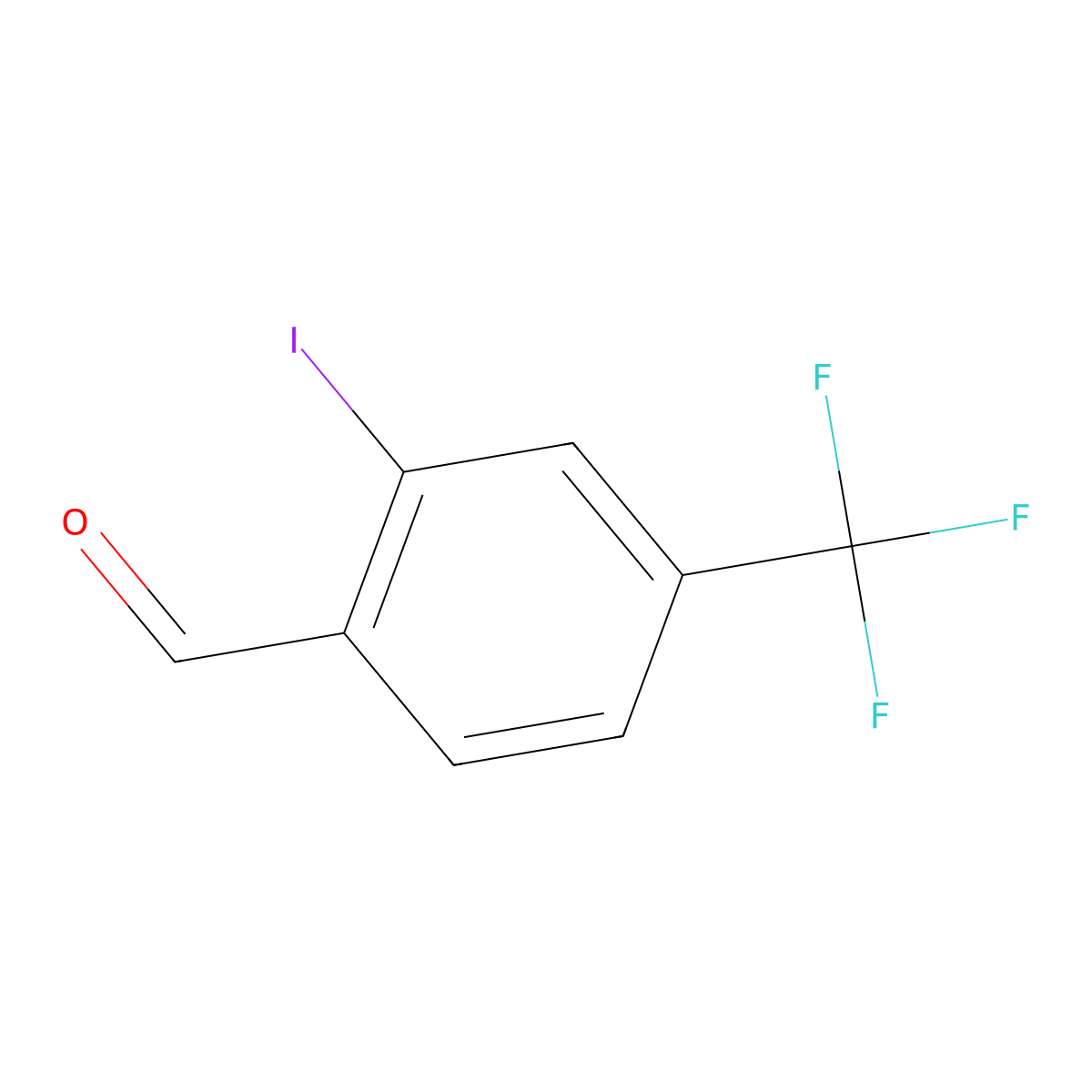 2-Iodo-4-(trifluoromethyl)benzaldehyde molecular structure, CAS 873006-01-0
