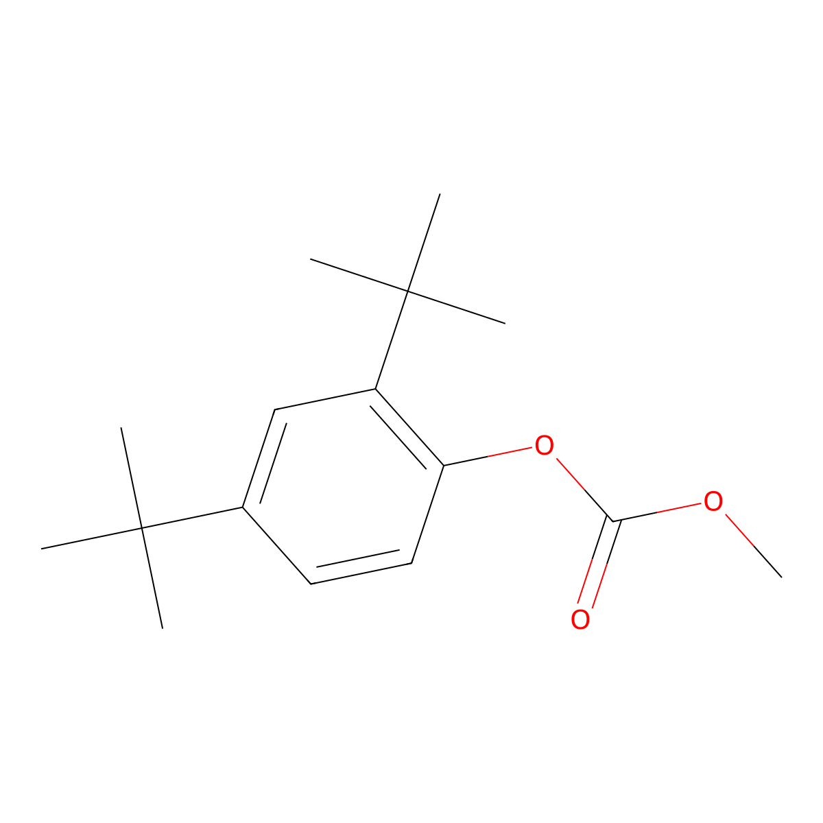 2,4-Di-tert-butylphenyl methyl carbonate molecular structure, CAS 873055-54-0