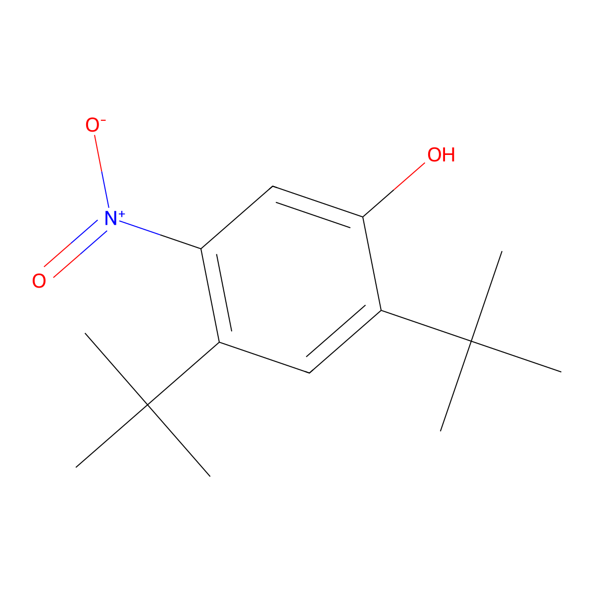 2,4-Di-tert-butyl-5-nitrophenol molecular structure, CAS 873055-57-3