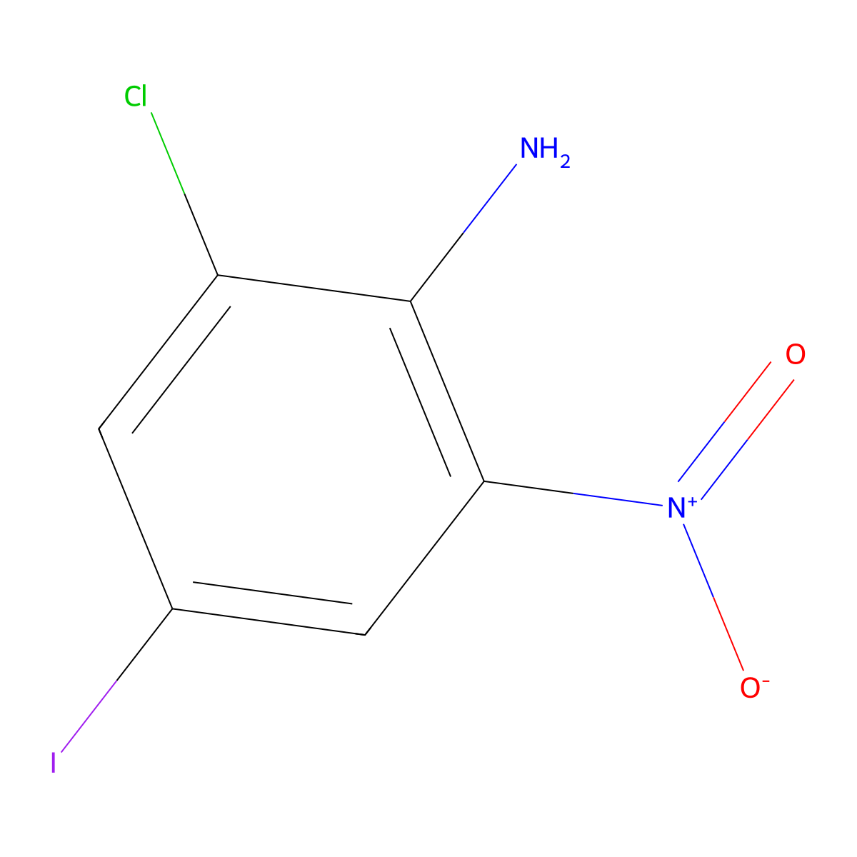 2-Chloro-4-iodo-6-nitroaniline molecular structure, CAS 873386-86-8