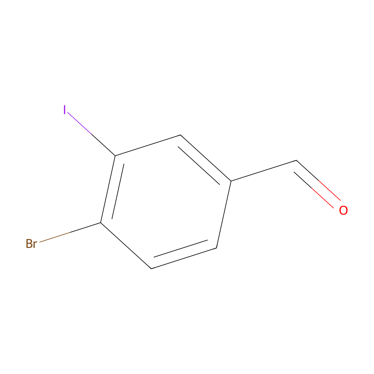 4-Bromo-3-iodobenzaldehyde molecular structure, CAS 873387-81-6