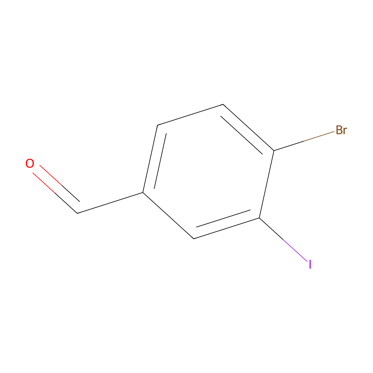 4-Bromo-3-iodobenzaldehyde molecular structure, CAS 873387-81-6