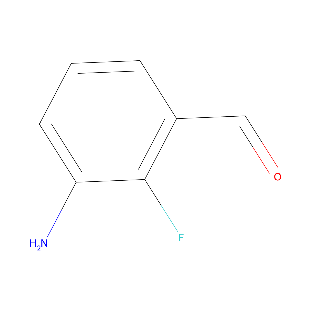3-Amino-2-fluorobenzaldehyde molecular structure, CAS 873697-69-9