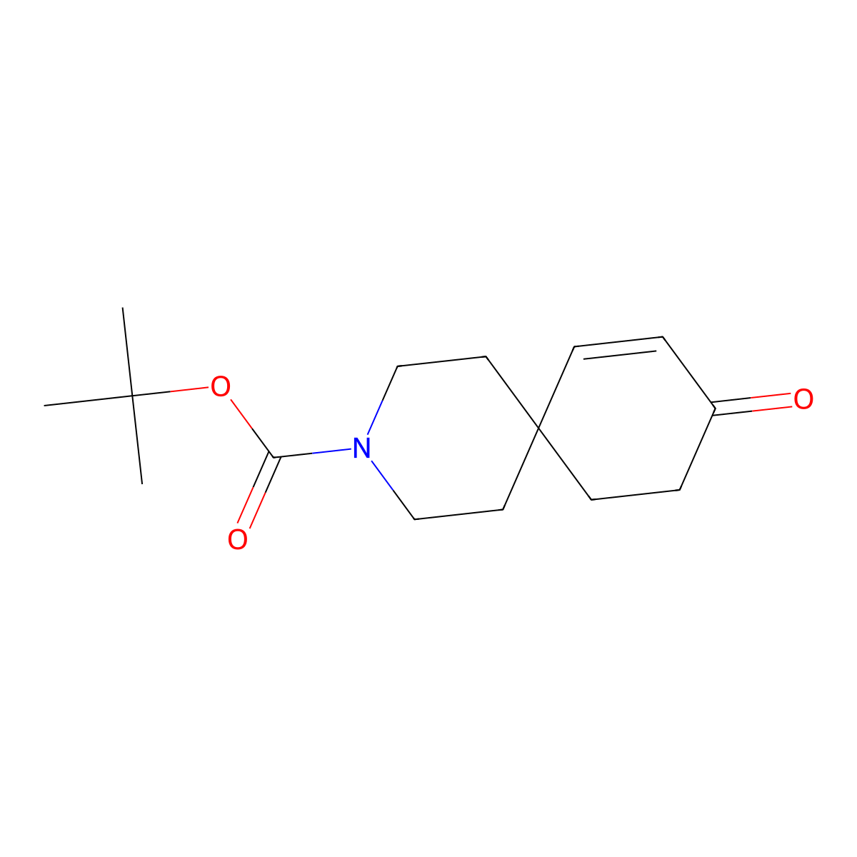 Tert-butyl 9-oxo-3-azaspiro[5.5]undec-7-ene-3-carboxylate molecular structure, CAS 873924-07-3