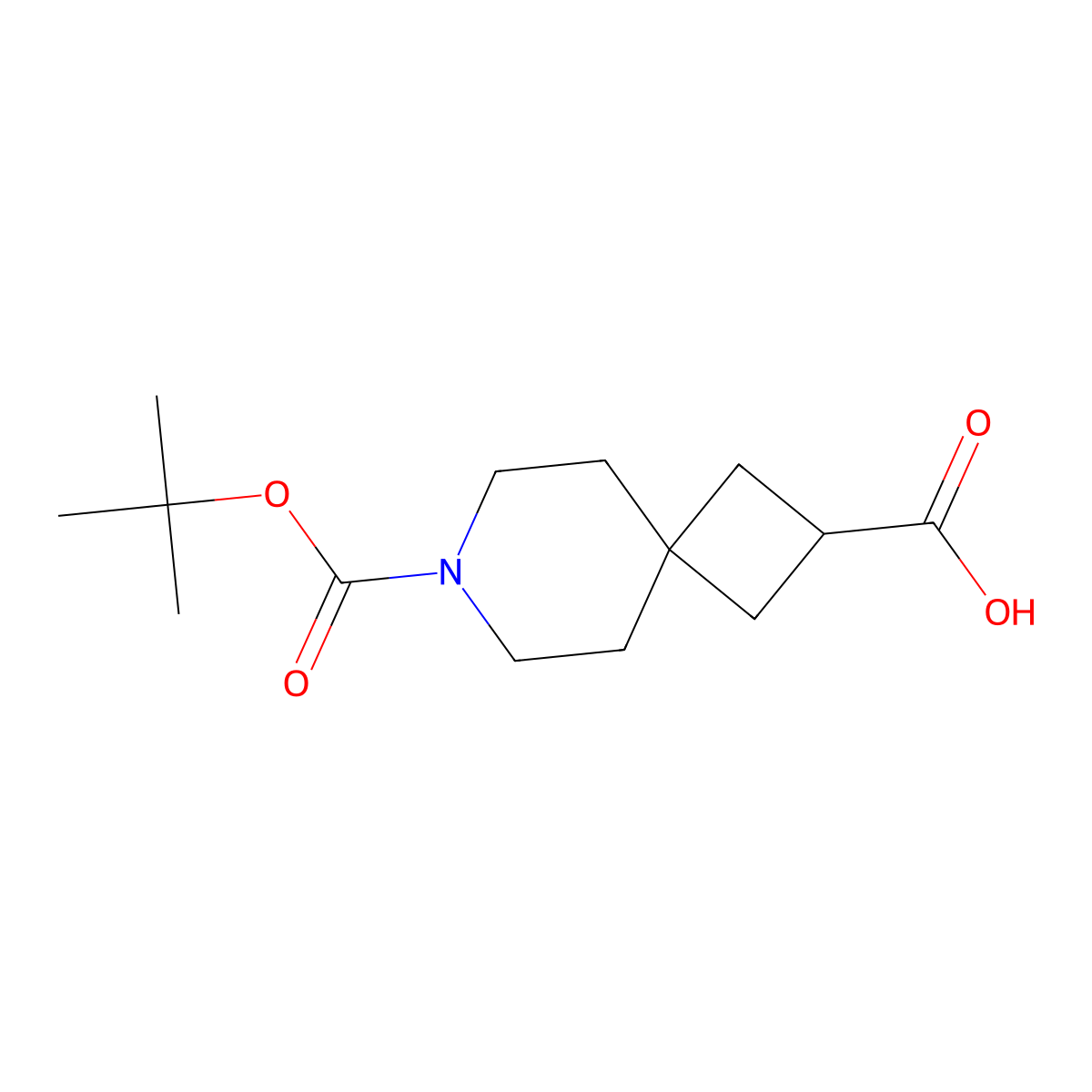 7-[(Tert-butoxy)carbonyl]-7-azaspiro[3.5]nonane-2-carboxylic acid molecular structure, CAS 873924-12-0