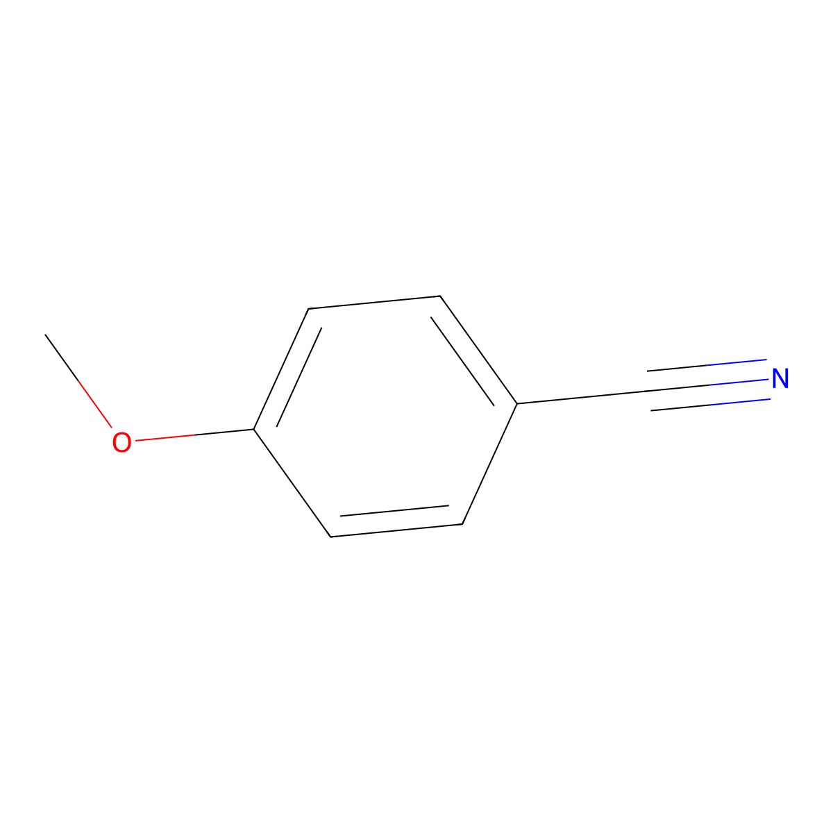4-Methoxybenzonitrile molecular structure, CAS 874-90-8