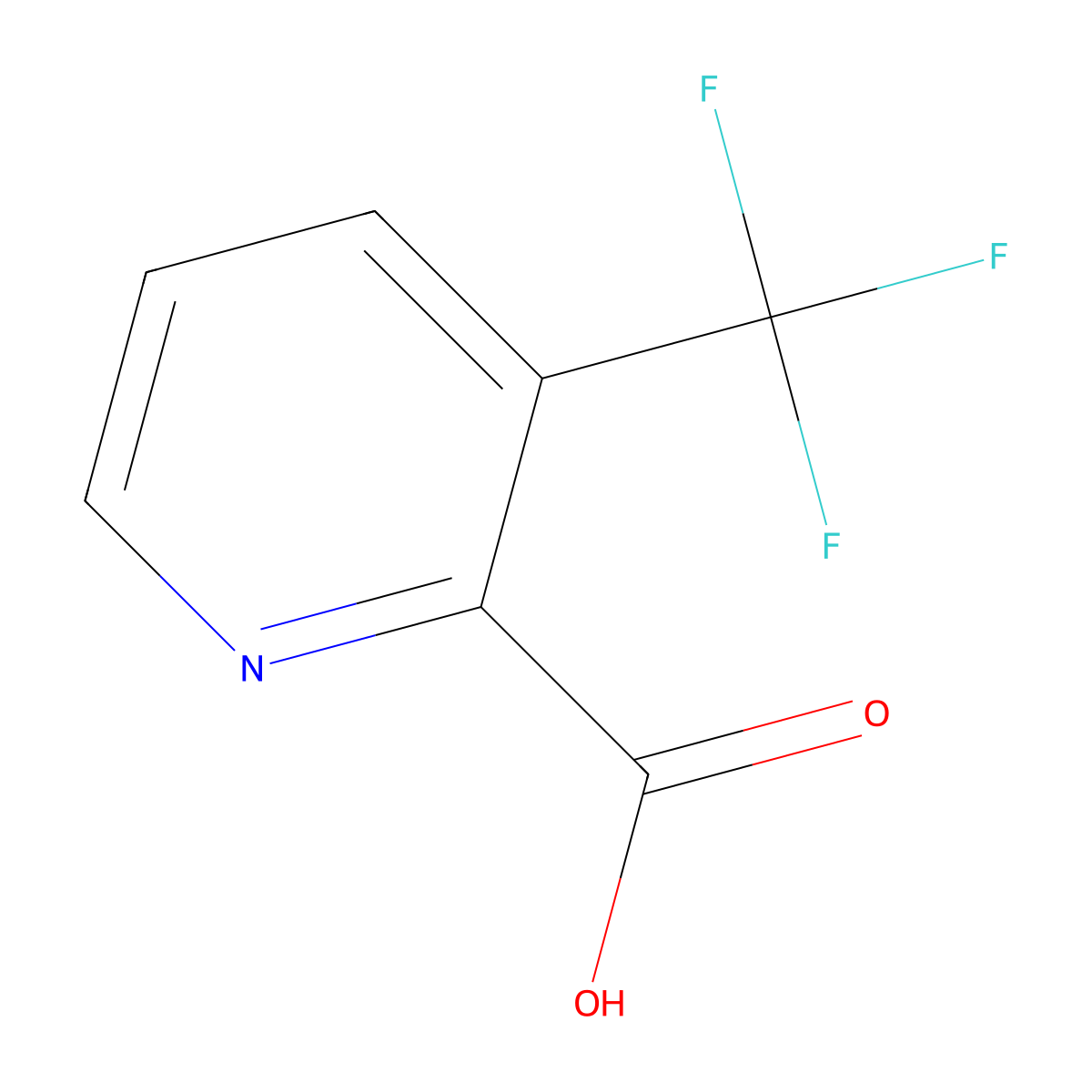 3-(Trifluoromethyl)pyridine-2-carboxylic acid molecular structure, CAS 87407-12-3
