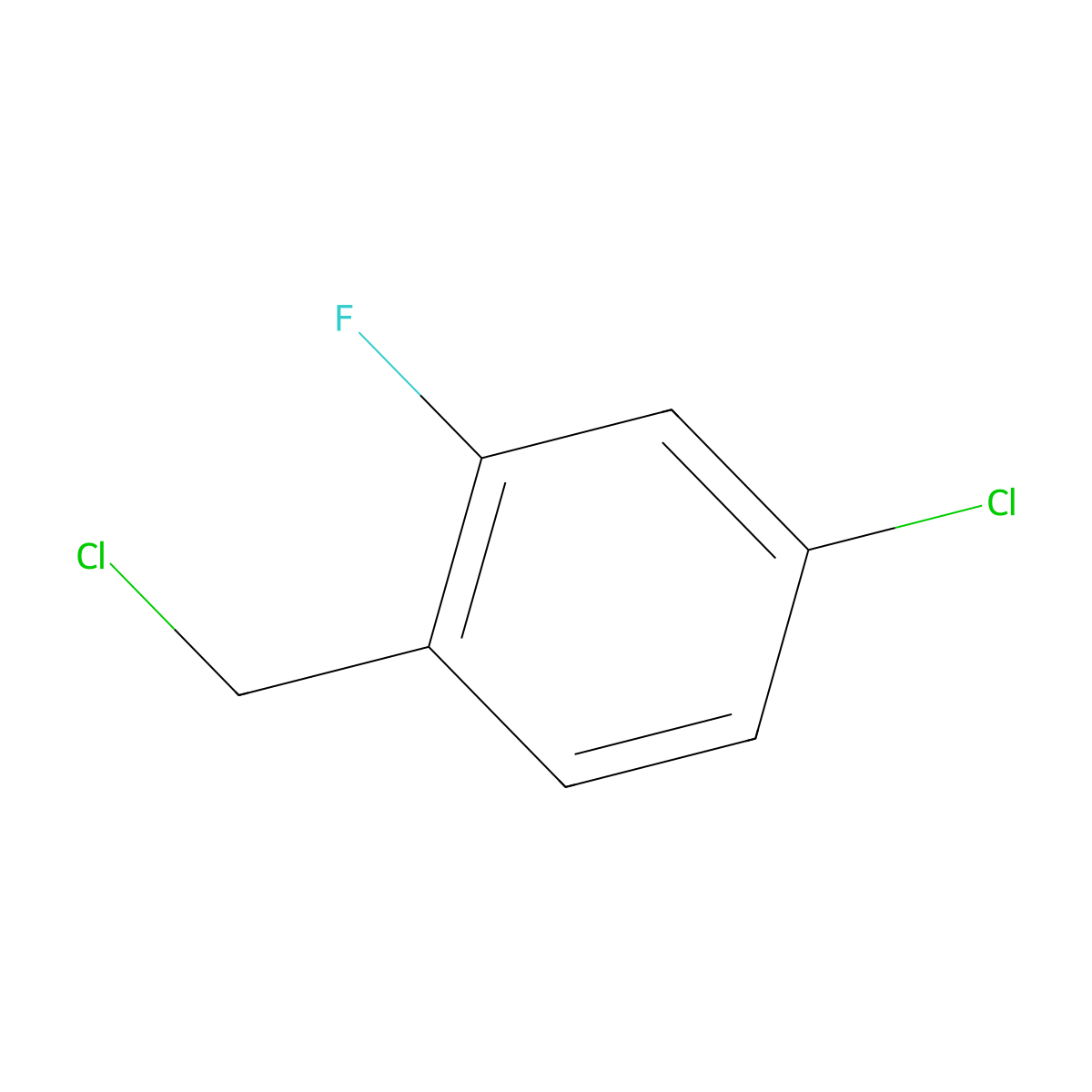 4-Chloro-1-(chloromethyl)-2-fluorobenzene molecular structure, CAS 87417-71-8