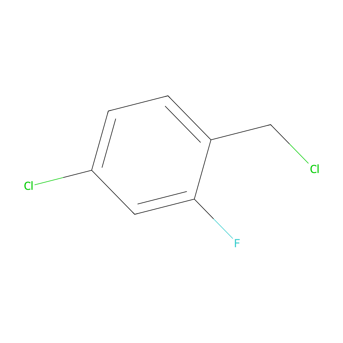 4-Chloro-1-(chloromethyl)-2-fluorobenzene molecular structure, CAS 87417-71-8
