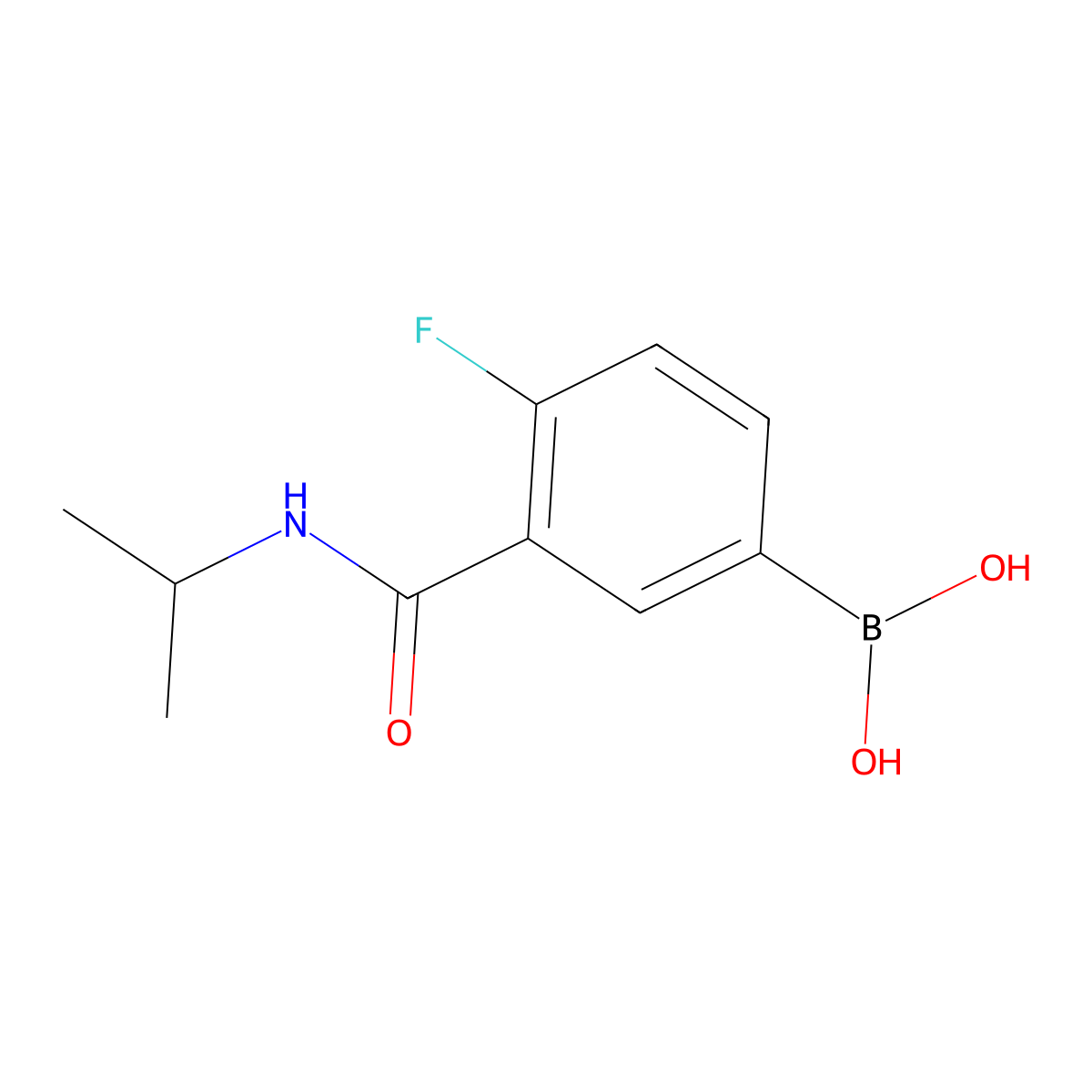 4-Fluoro-3-(isopropylcarbamoyl)phenylboronic acid molecular structure, CAS 874219-21-3