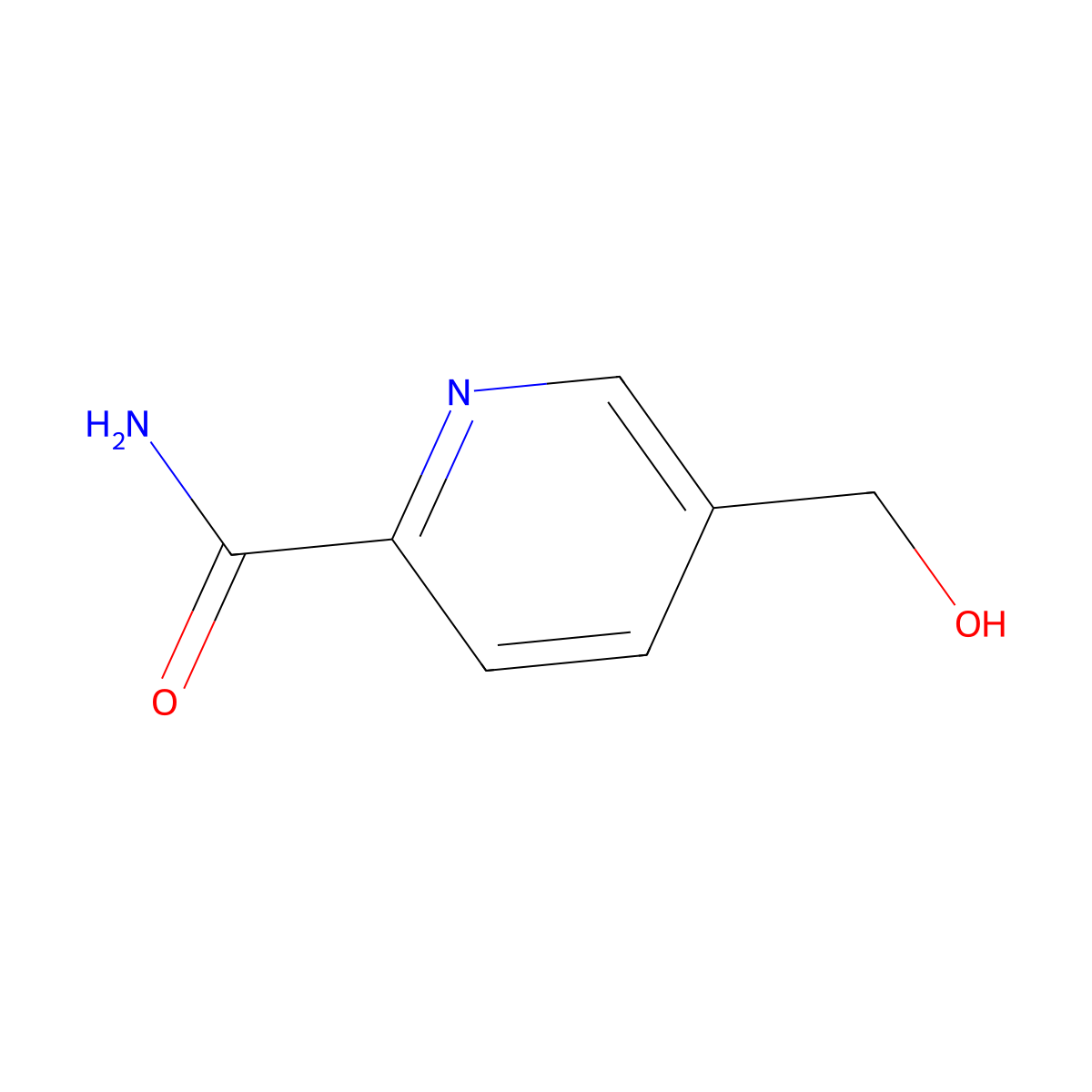 5-(hydroxymethyl)-2-Pyridinecarboxamide molecular structure, CAS 874279-11-5