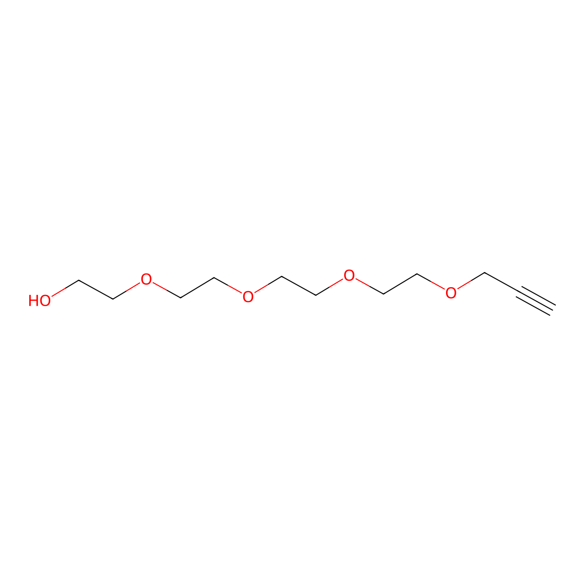 3,6,9,12-Tetraoxapentadec-14-yn-1-ol molecular structure, CAS 87450-10-0