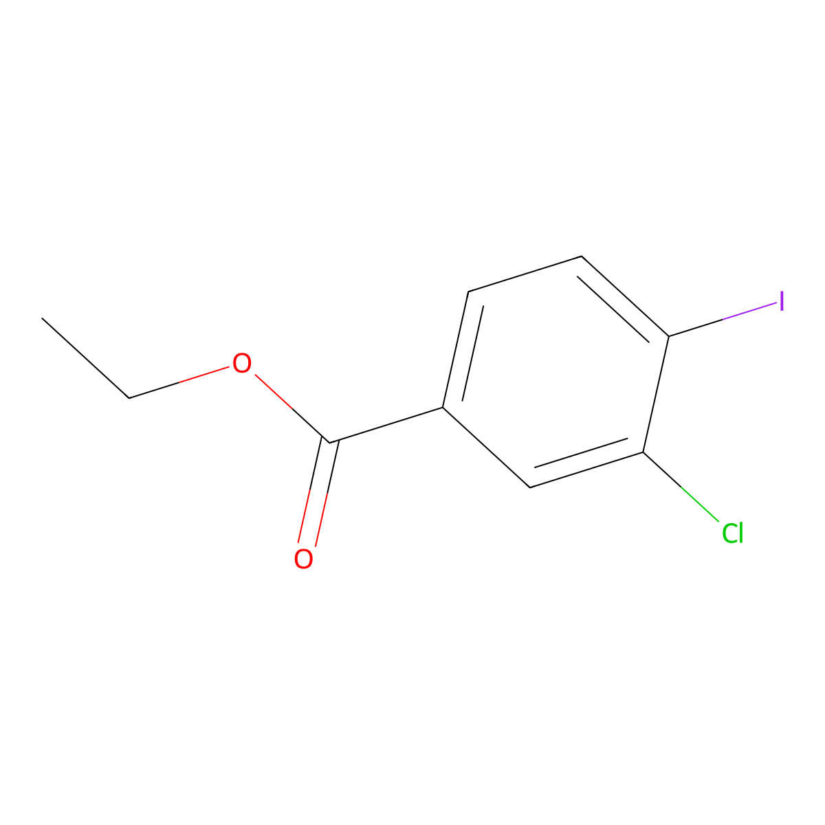Ethyl 3-chloro-4-iodobenzoate molecular structure, CAS 874831-02-4
