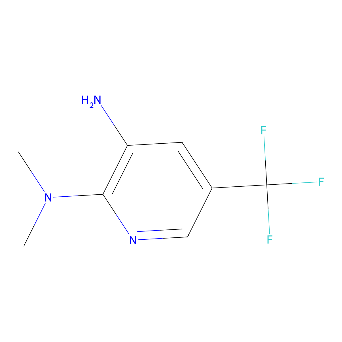 5-(Trifluoromethyl)-N2,N2-dimethylpyridine-2,3-diamine molecular structure, CAS 874880-82-7