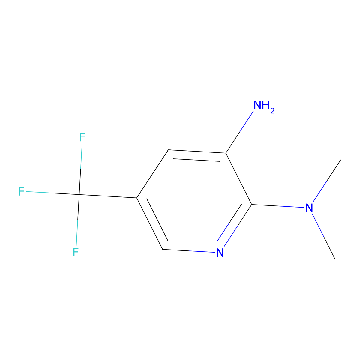 5-(Trifluoromethyl)-N2,N2-dimethylpyridine-2,3-diamine molecular structure, CAS 874880-82-7
