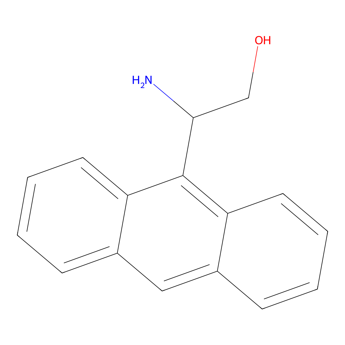 (R)-2-Amino-2-(anthracen-9-yl)ethan-1-ol molecular structure, CAS 874945-80-9