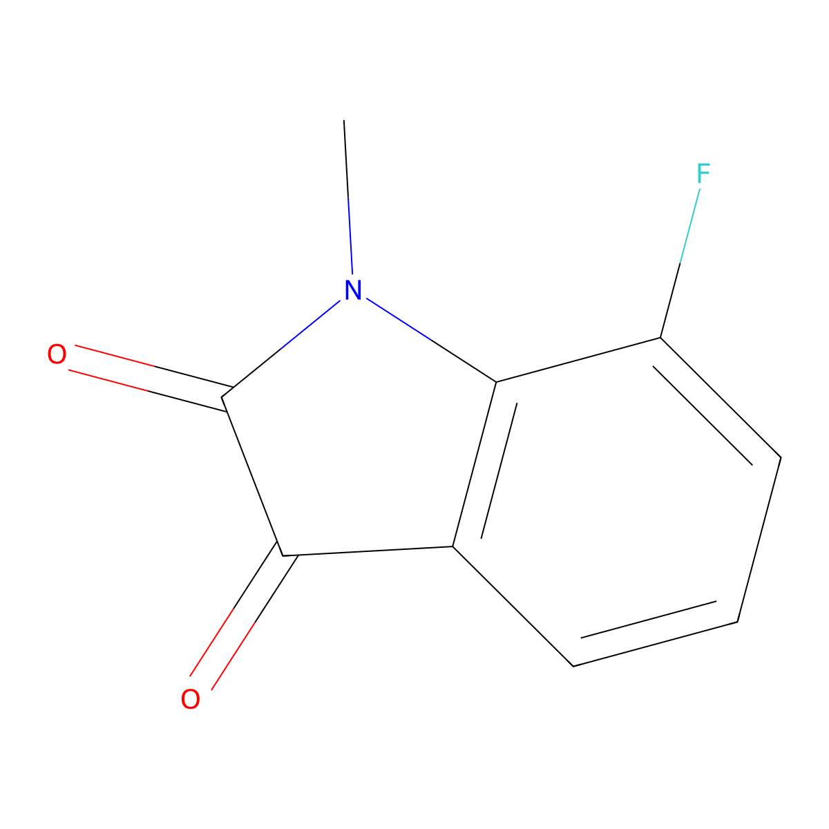 7-Fluoro-1-methylindoline-2,3-dione molecular structure, CAS 875003-43-3