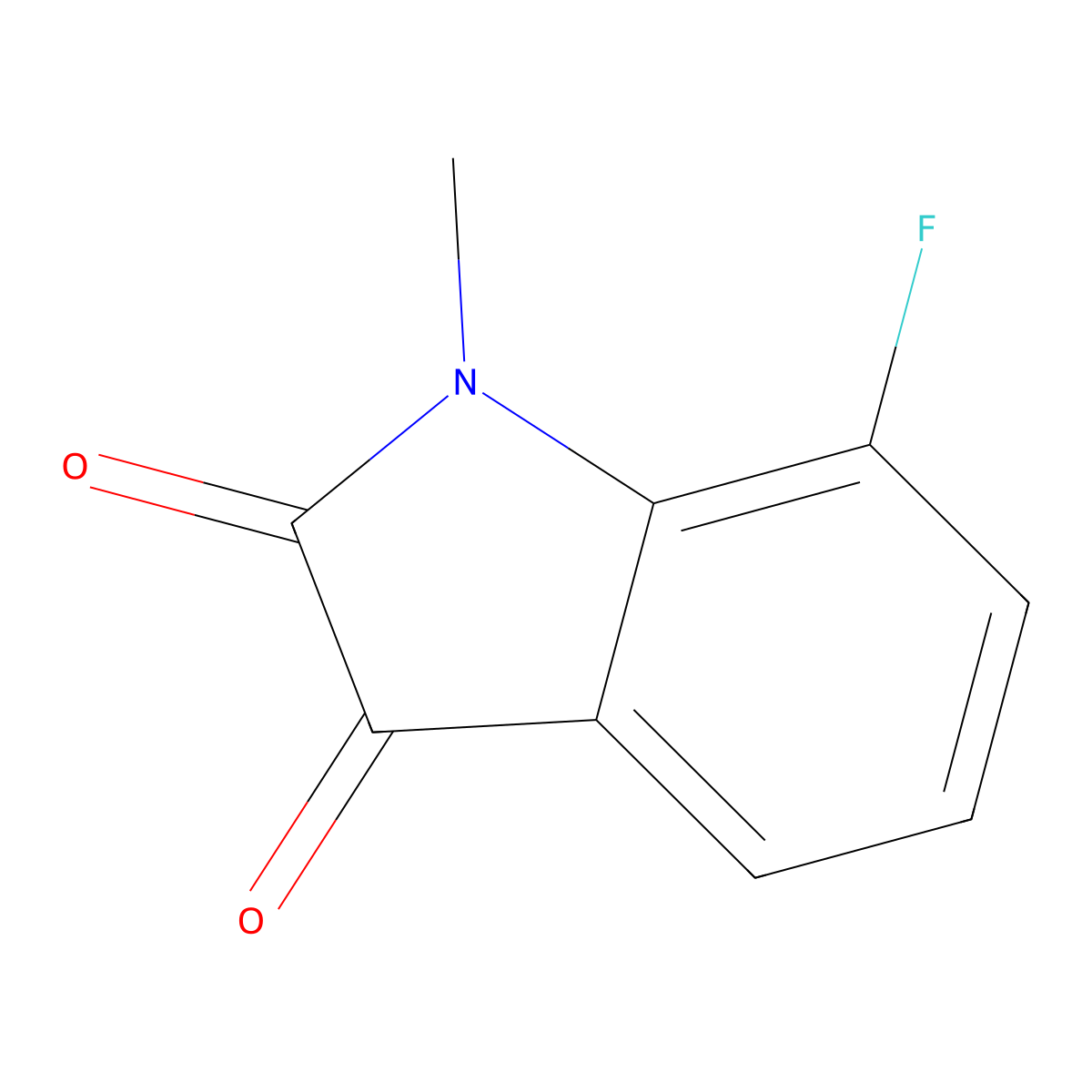7-Fluoro-1-methylindoline-2,3-dione molecular structure, CAS 875003-43-3