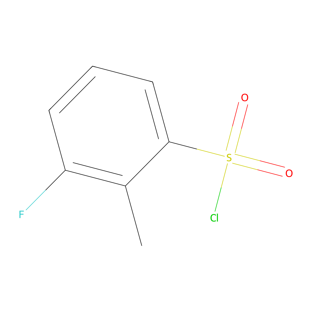 3-Fluoro-2-methylbenzene-1-sulfonyl chloride molecular structure, CAS 875166-92-0