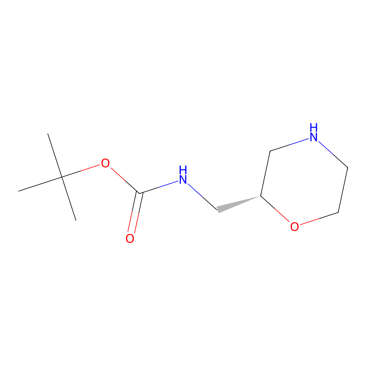 (S)-2-(N-Boc-aminomethyl)morpholine molecular structure, CAS 875551-59-0