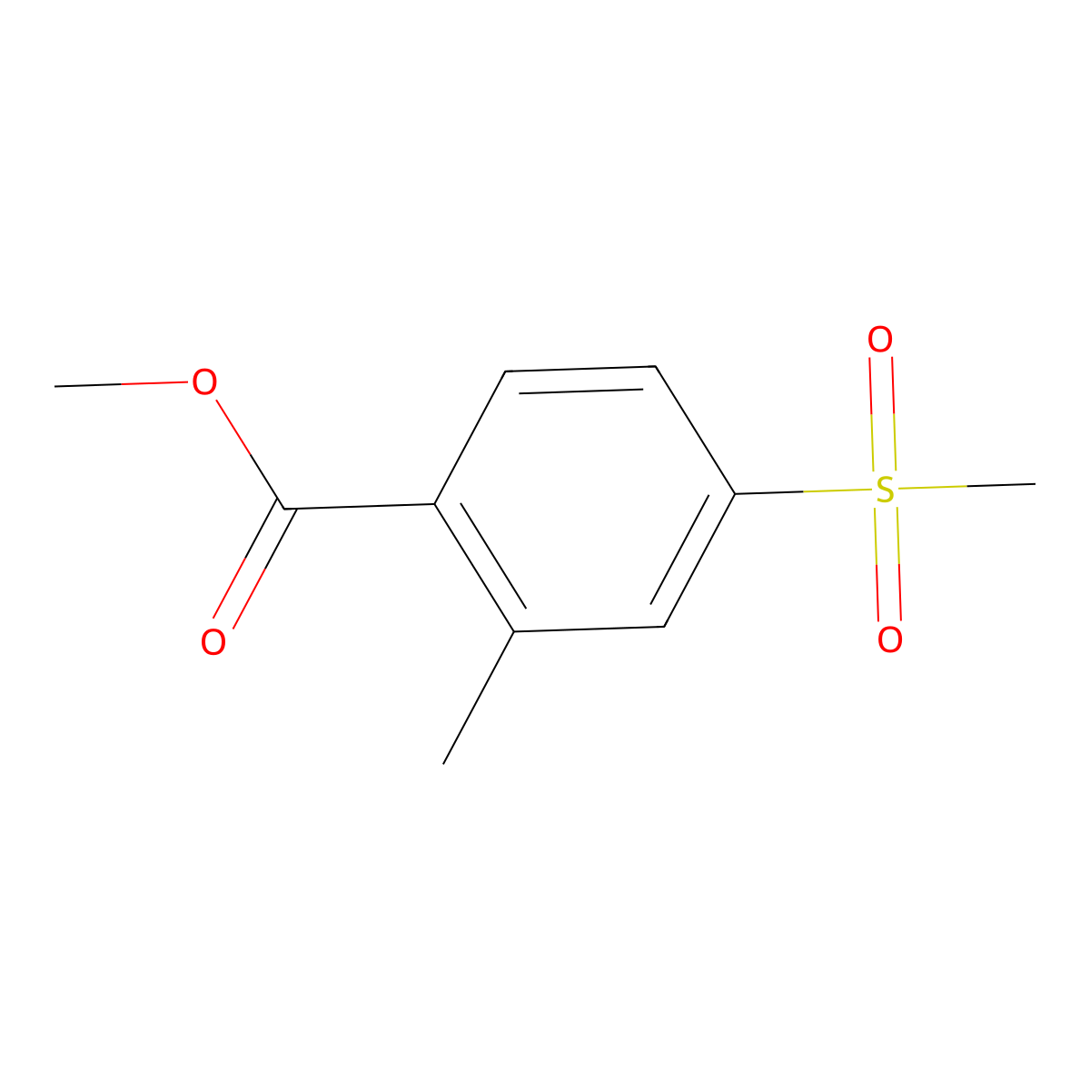 Methyl 2-methyl-4-(methylsulfonyl)benzoate molecular structure, CAS 875895-64-0