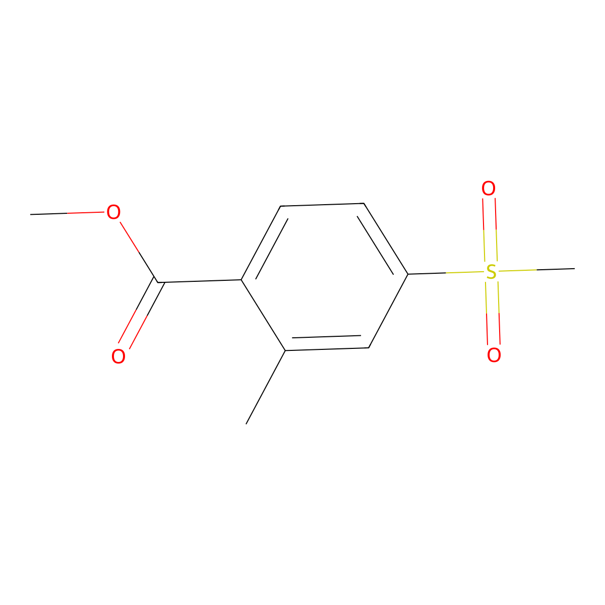 Methyl 2-methyl-4-(methylsulfonyl)benzoate molecular structure, CAS 875895-64-0