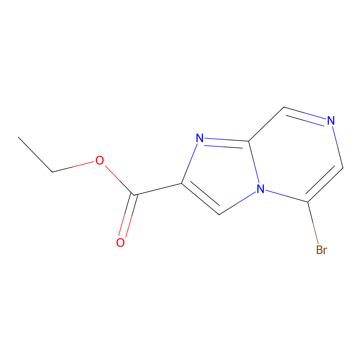 Ethyl 5-bromoimidazo[1,2-a]pyrazine-2-carboxylate molecular structure, CAS 87597-27-1