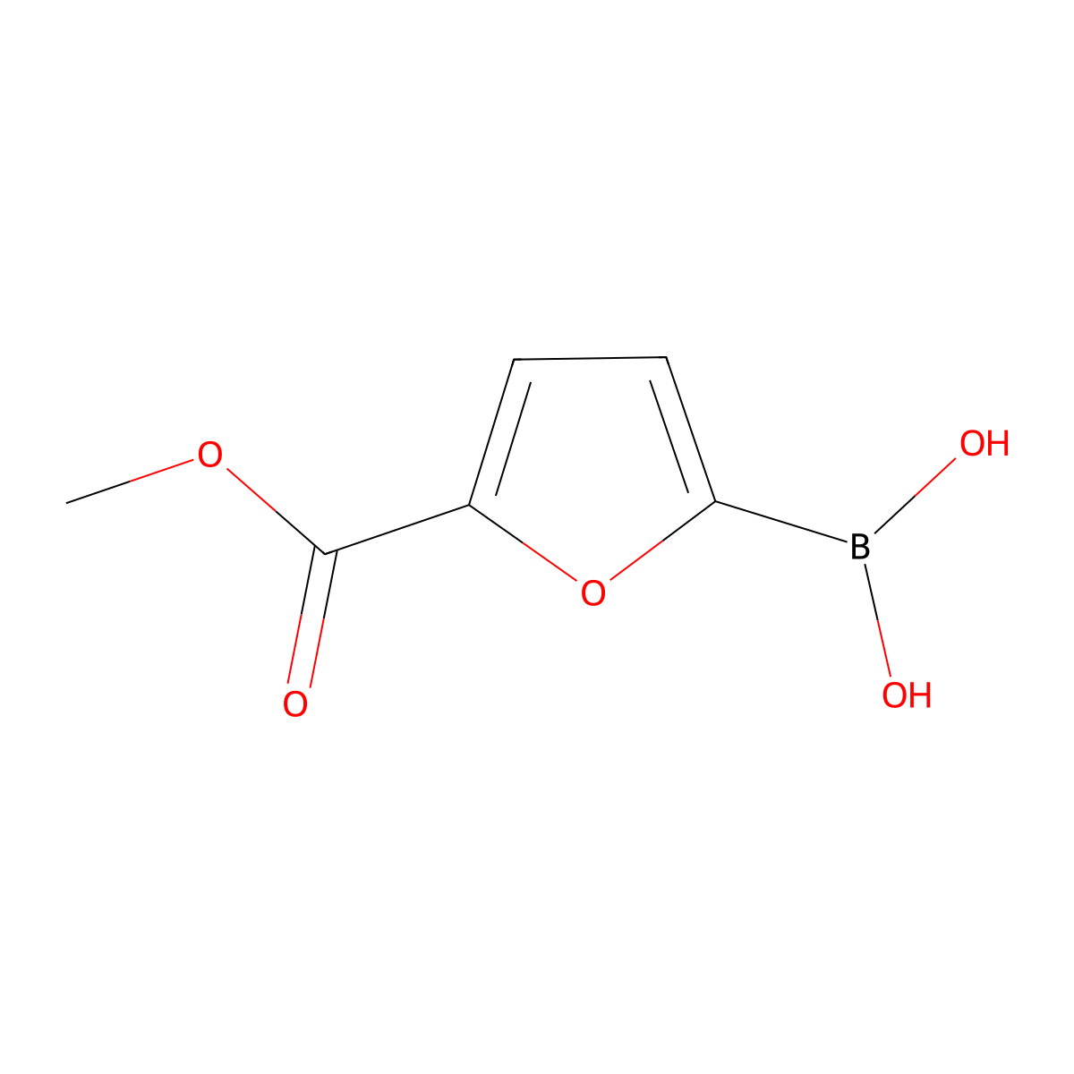 (5-(Methoxycarbonyl)furan-2-YL)boronic acid molecular structure, CAS 876189-20-7