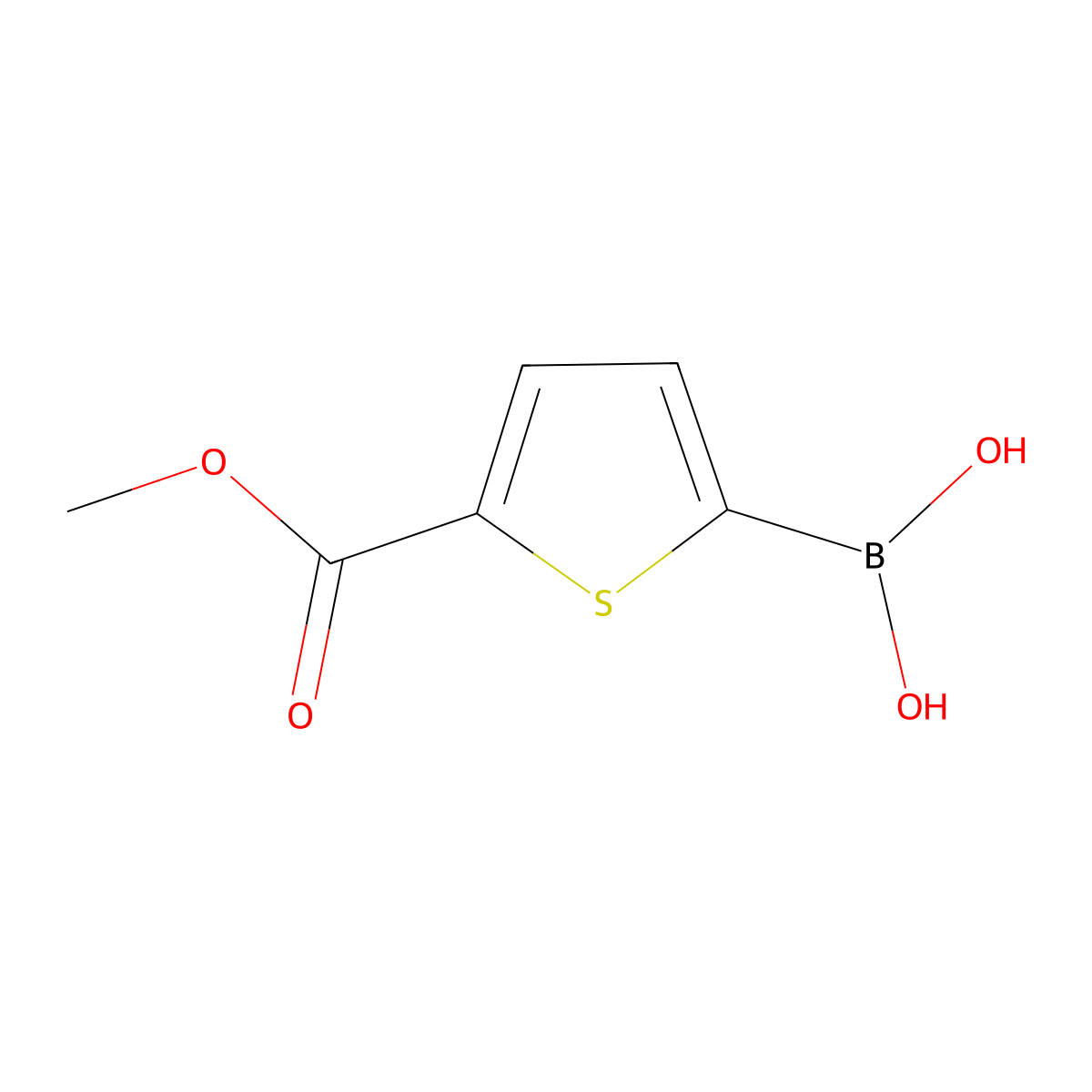 5-(Methoxycarbonyl)thiophene-2-boronic acid molecular structure, CAS 876189-21-8
