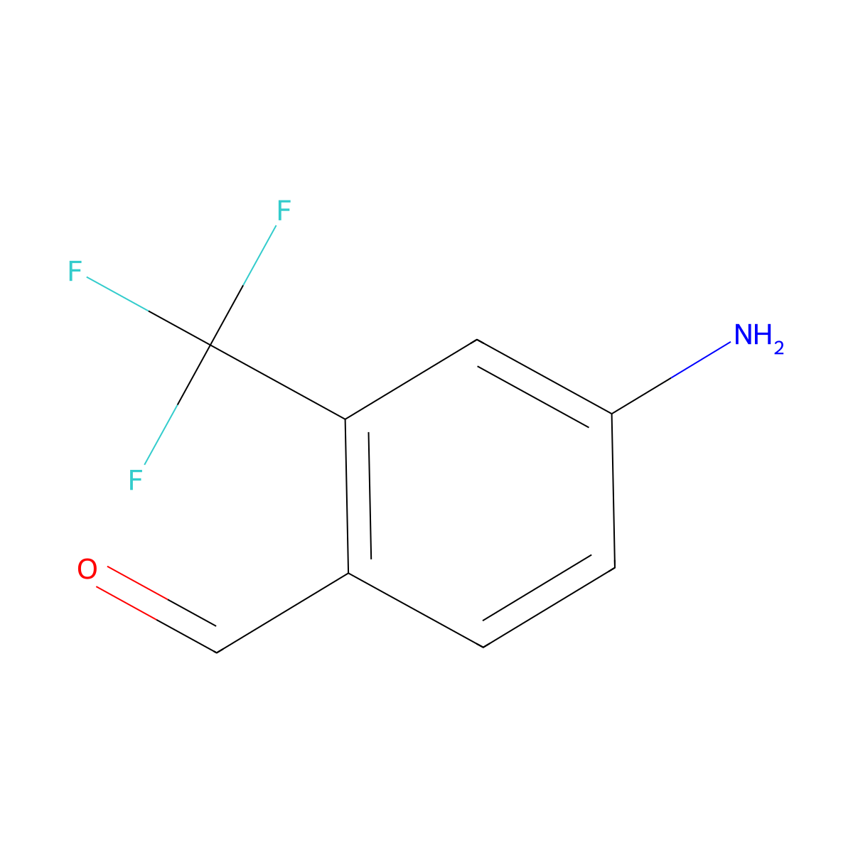 4-Amino-2-(trifluoromethyl)benzaldehyde molecular structure, CAS 876322-73-5