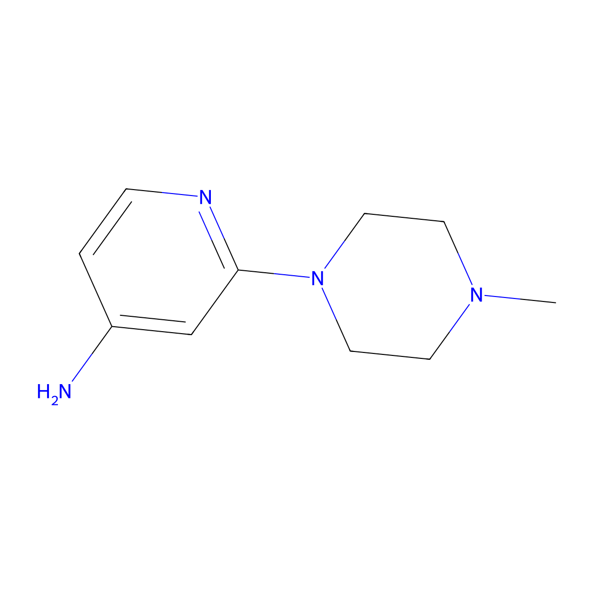 2-(4-Methylpiperazin-1-yl)pyridin-4-amine molecular structure, CAS 876343-33-8