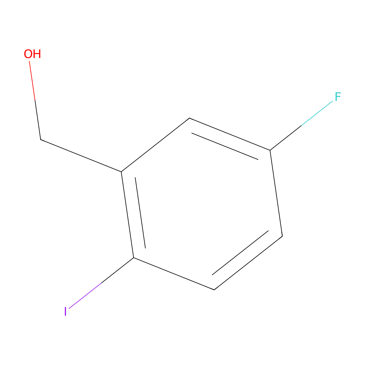 (5-Fluoro-2-iodophenyl)methanol molecular structure, CAS 877264-43-2