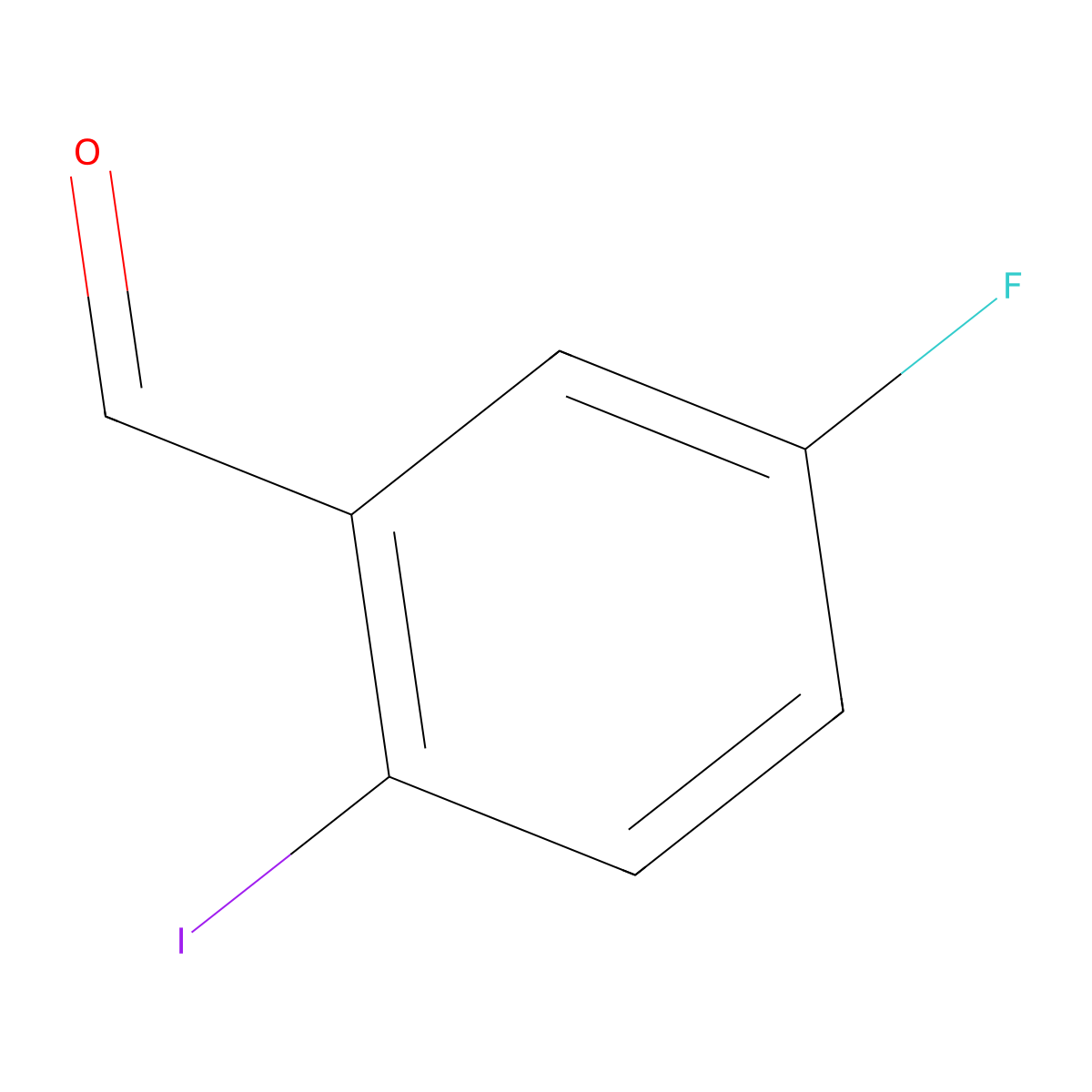 5-Fluoro-2-iodobenzaldehyde molecular structure, CAS 877264-44-3
