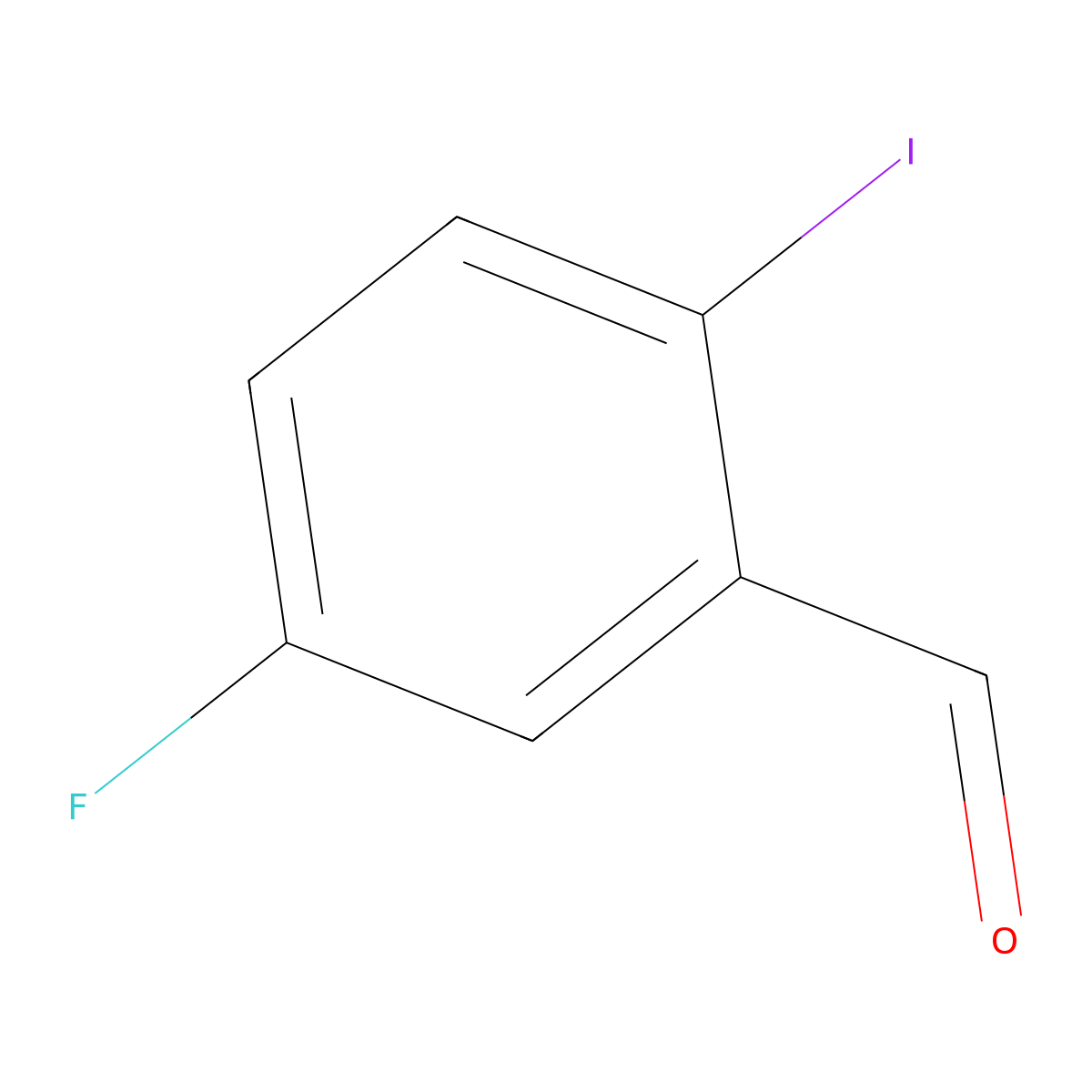 5-Fluoro-2-iodobenzaldehyde molecular structure, CAS 877264-44-3
