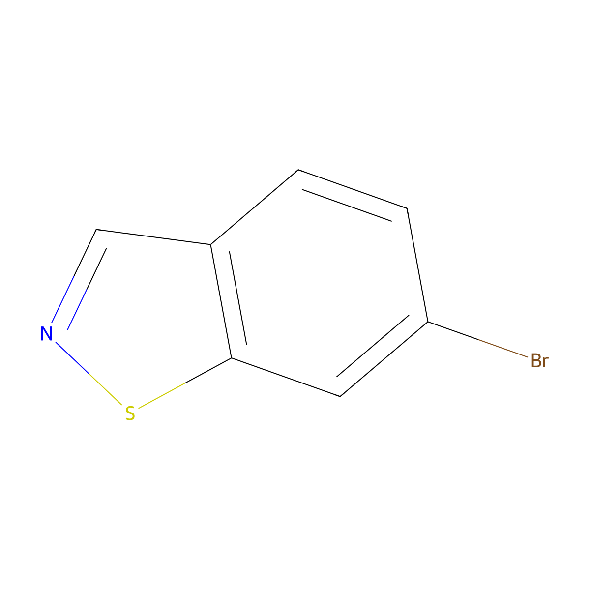 6-Bromo-1,2-benzothiazole molecular structure, CAS 877265-23-1