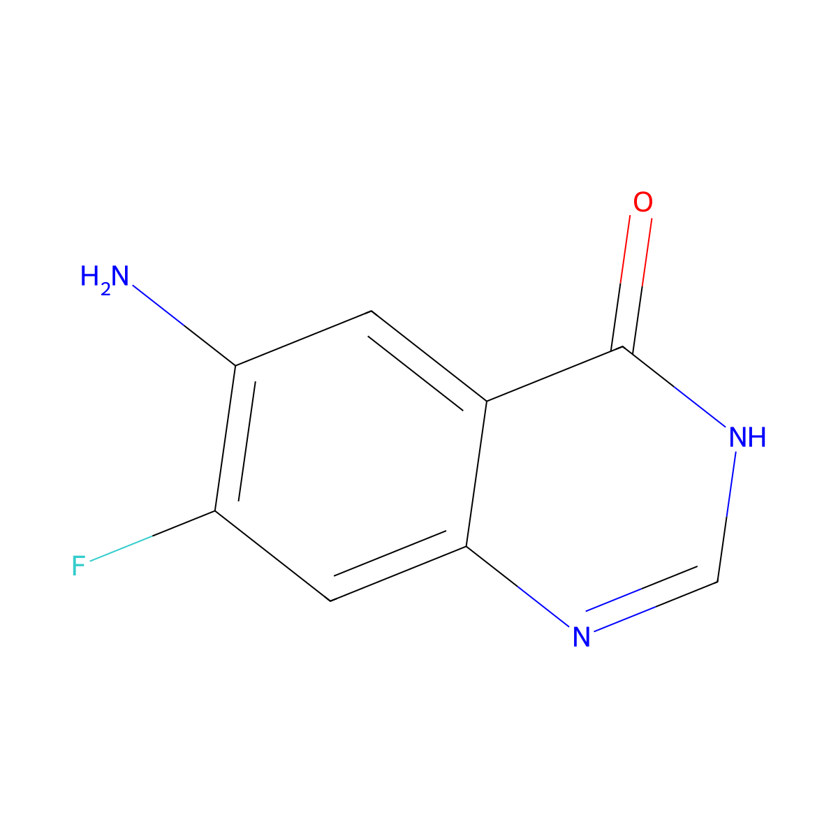 6-Amino-7-fluoro-3,4-dihydroquinazolin-4-one molecular structure, CAS 877825-72-4