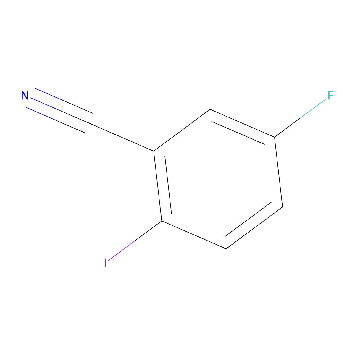5-Fluoro-2-iodobenzonitrile molecular structure, CAS 877868-92-3