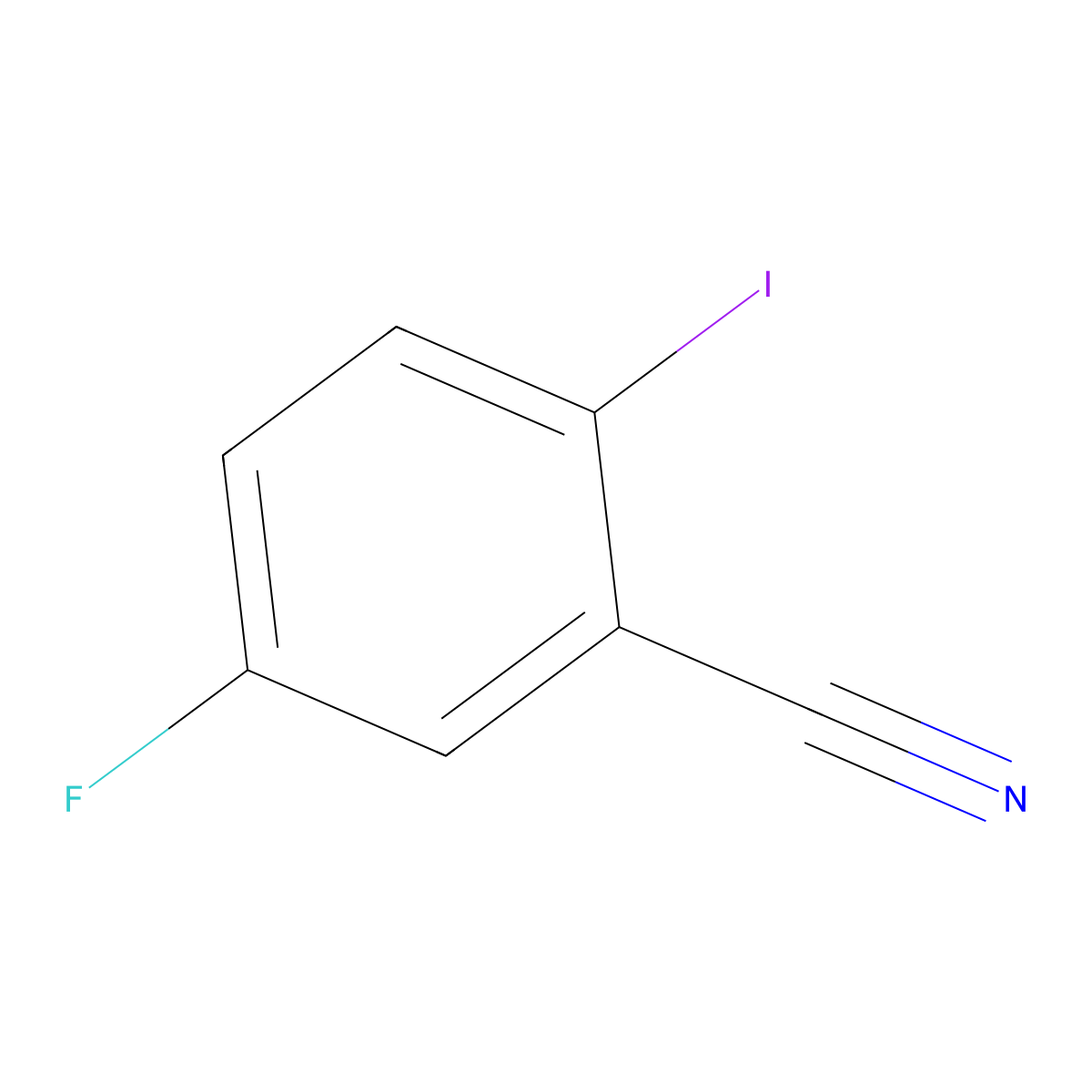 5-Fluoro-2-iodobenzonitrile molecular structure, CAS 877868-92-3