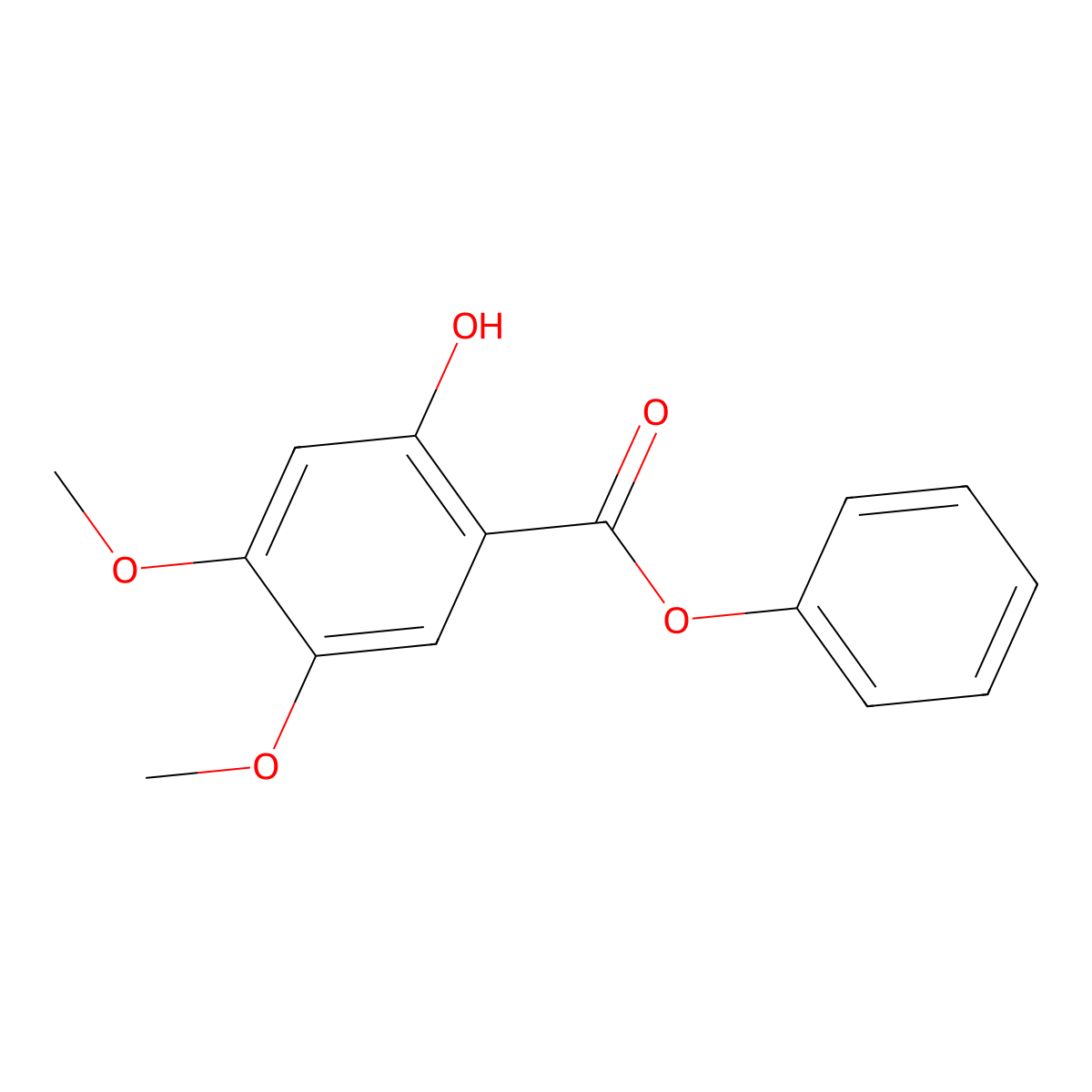 Phenyl 2-hydroxy-4,5-dimethoxybenzoate molecular structure, CAS 877997-98-3