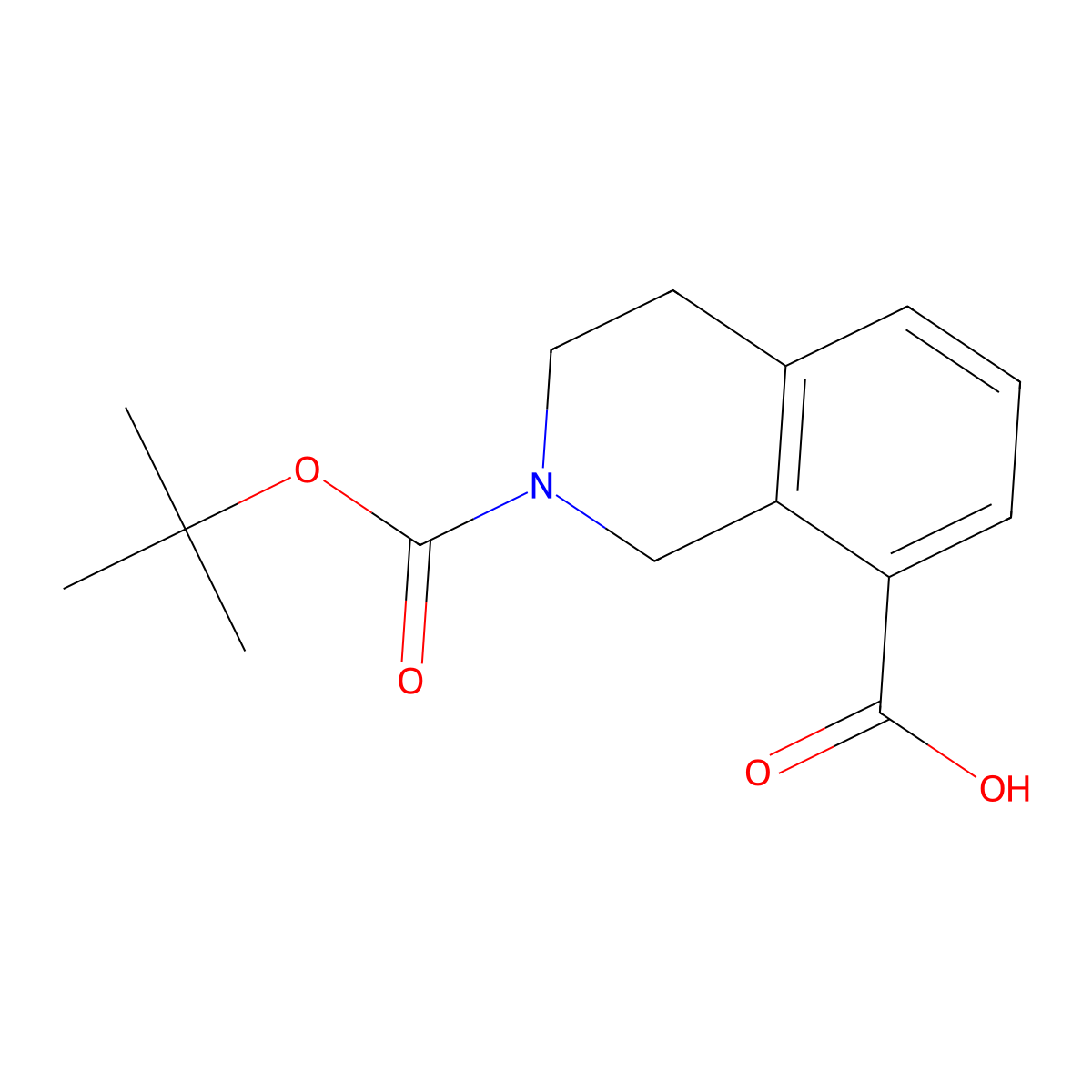 2-[(Tert-butoxy)carbonyl]-1,2,3,4-tetrahydroisoquinoline-8-carboxylic acid molecular structure, CAS 878798-87-9