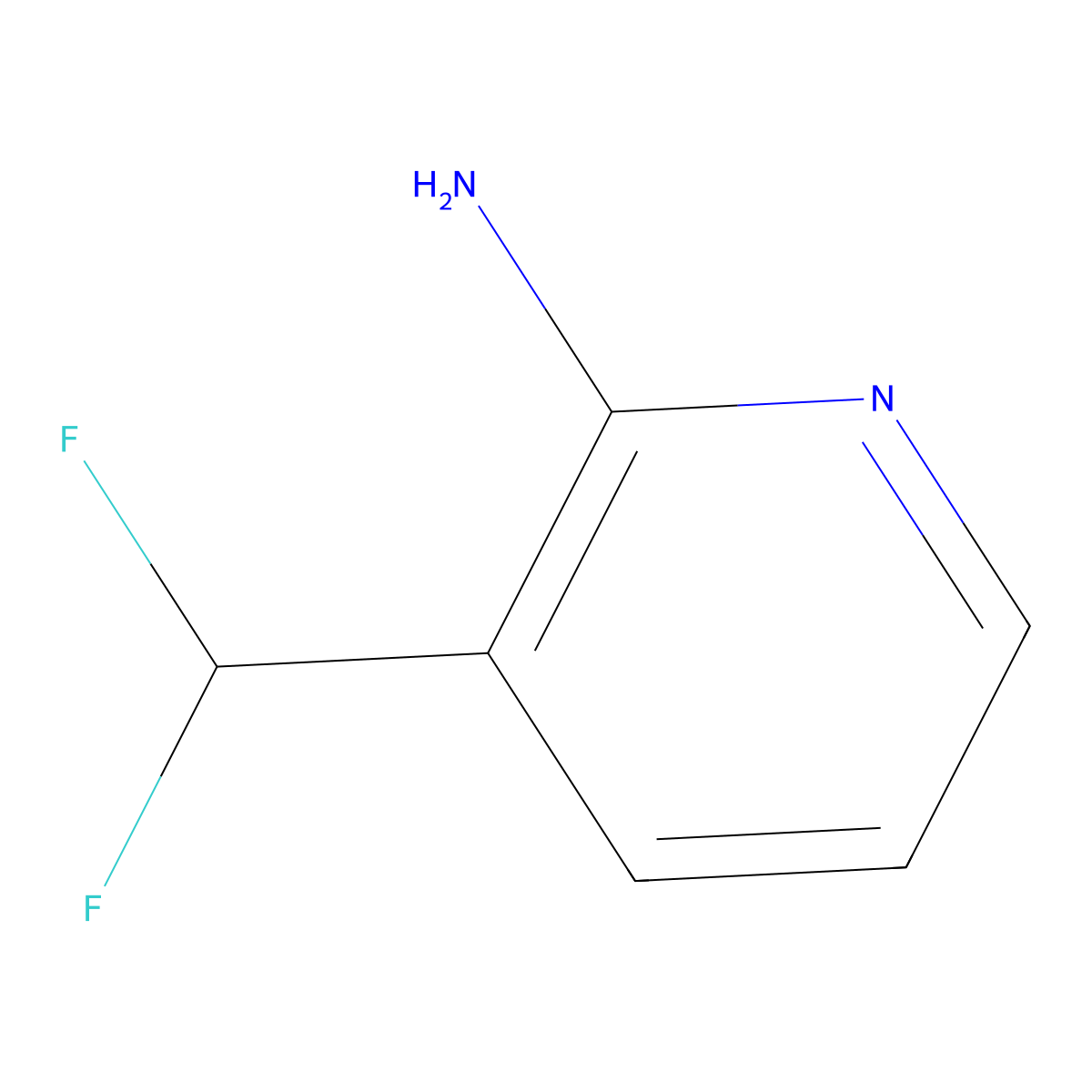 3-(Difluoromethyl)pyridin-2-amine molecular structure, CAS 878804-93-4