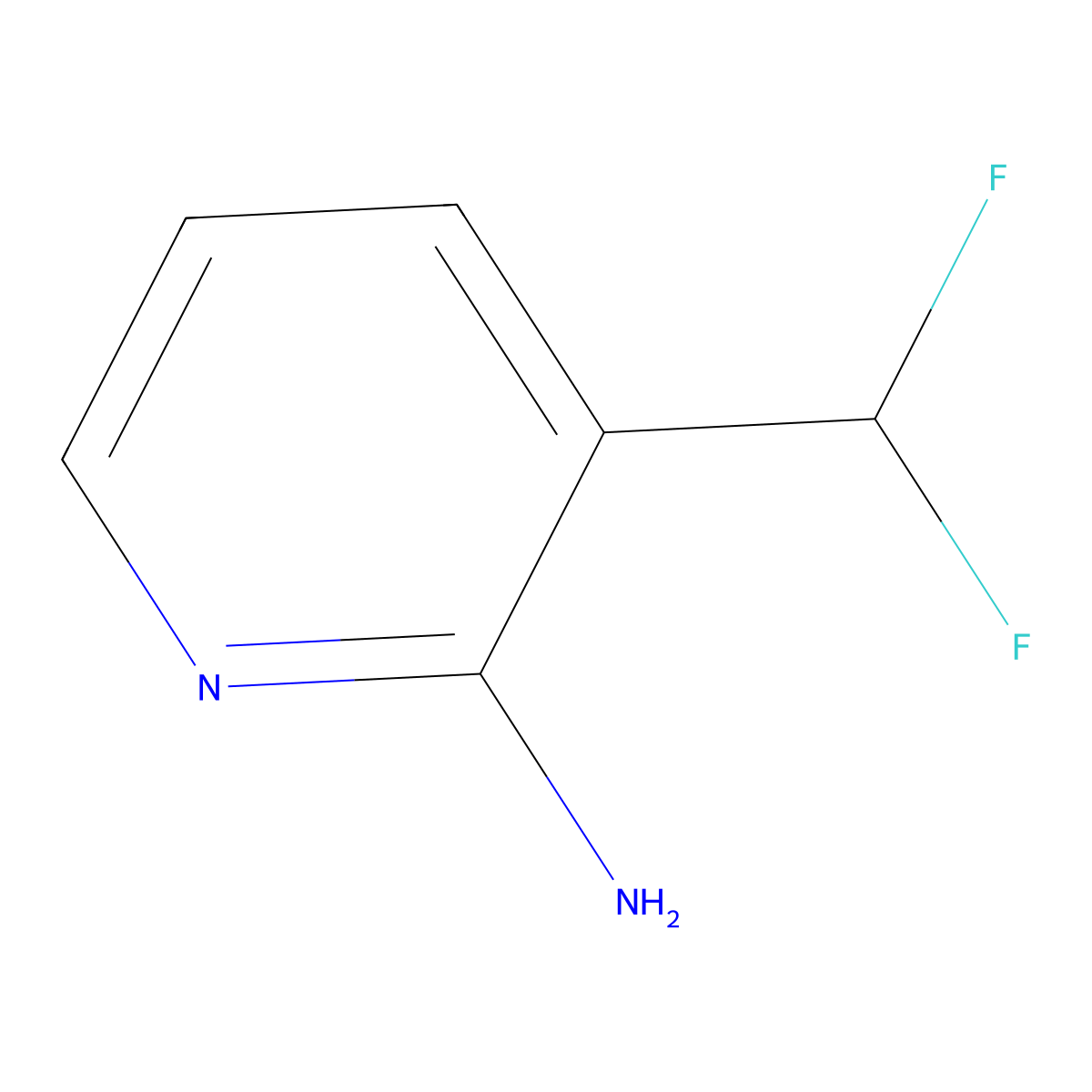3-(Difluoromethyl)pyridin-2-amine molecular structure, CAS 878804-93-4