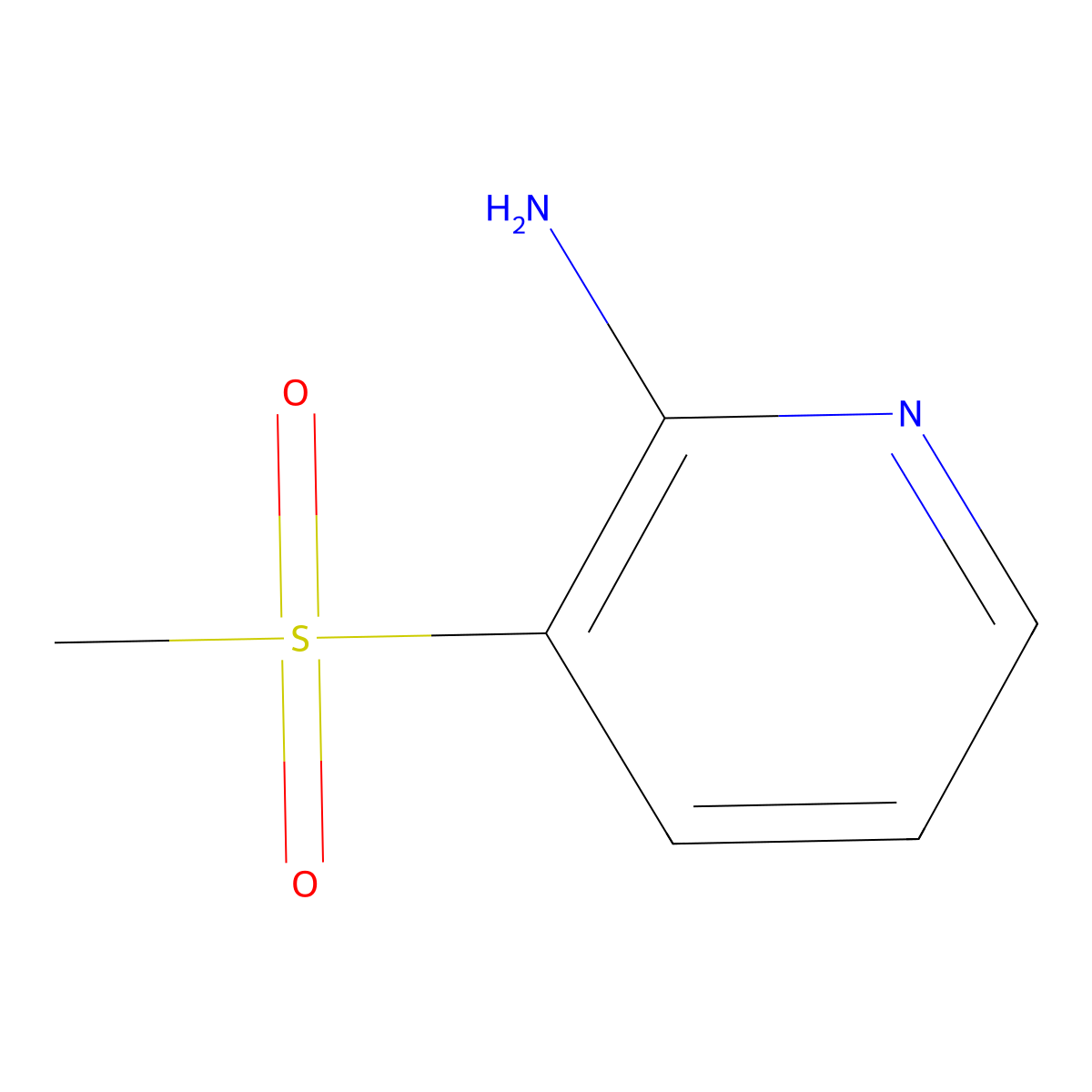 2-Pyridinamine, 3-(methylsulfonyl)- molecular structure, CAS 878805-97-1